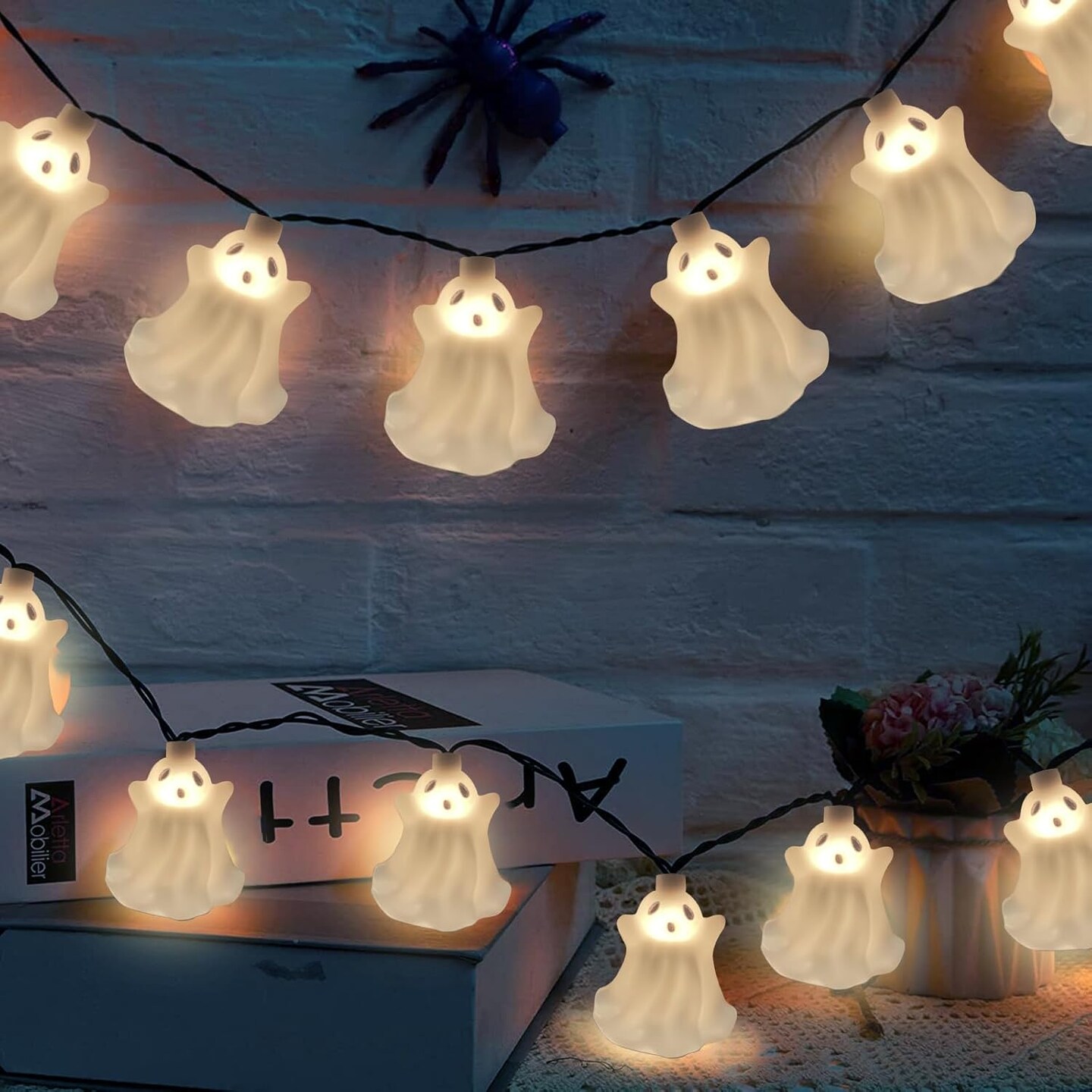 Halloween Ghost String Lights Outdoor, 8.5Ft