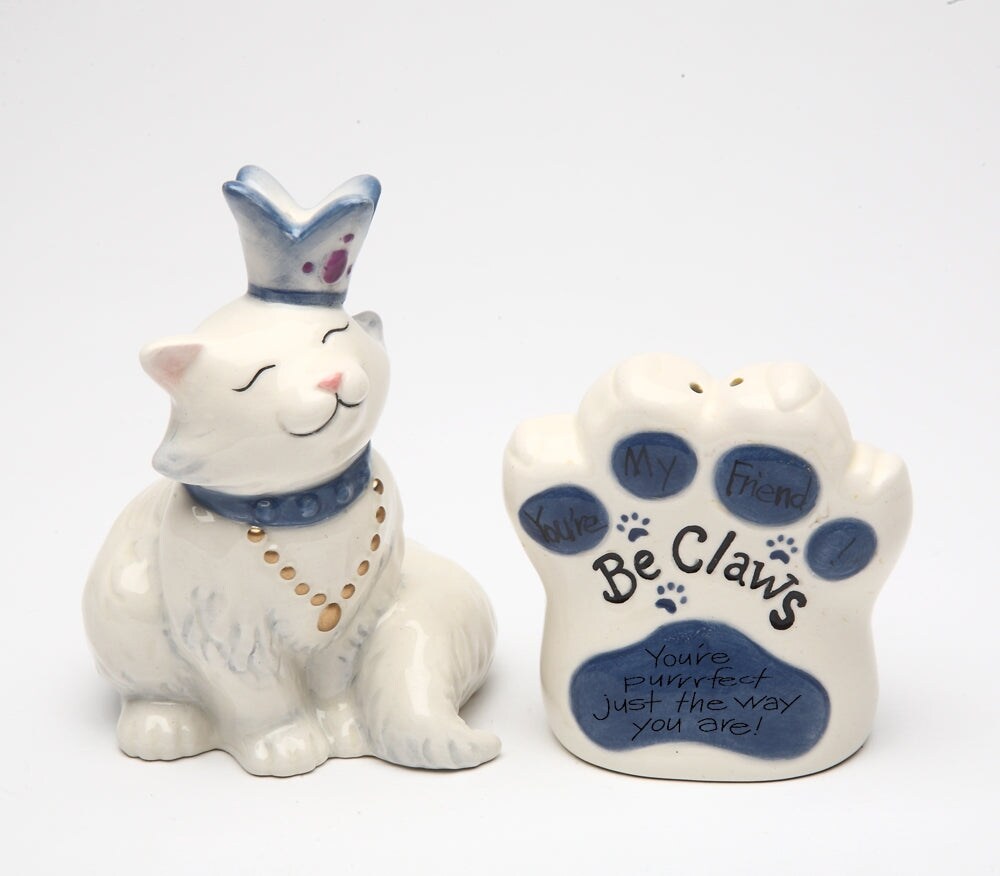 You Are Perfect Just The Way You Are Ceramic Cat Salt & Pepper, Home Décor, Gift for Her, Him, Kitchen Décor, Cat Lovers Gift, Pet Loss Gift