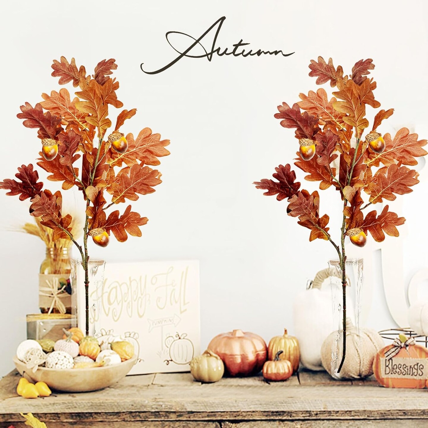 Fall Floral Stems with Acorns