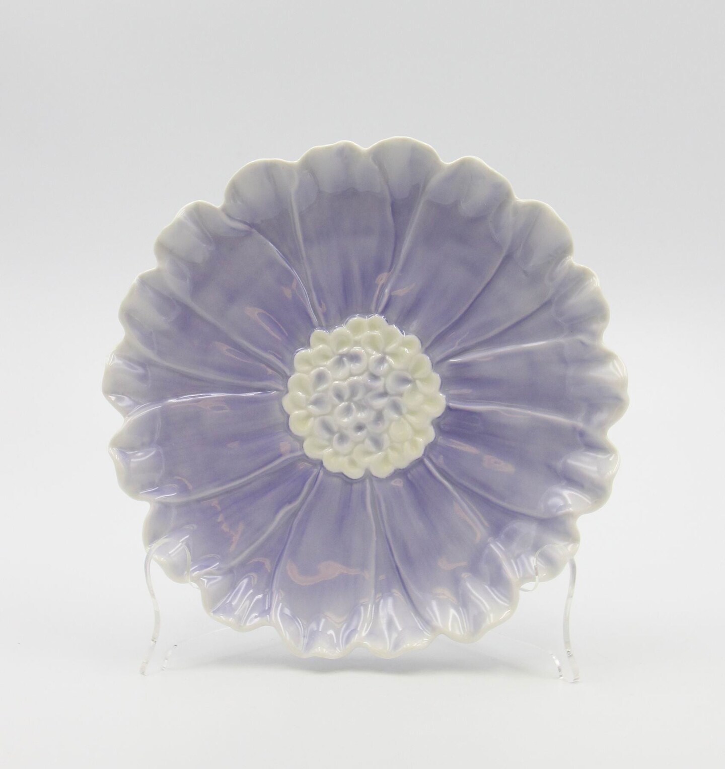 Ceramic Dahlia Flower Plates - Set Of 2, Home Décor, Gift for Her, Gift for Mom, Nature Lover Décor, Cottagecore, Cafe Decor