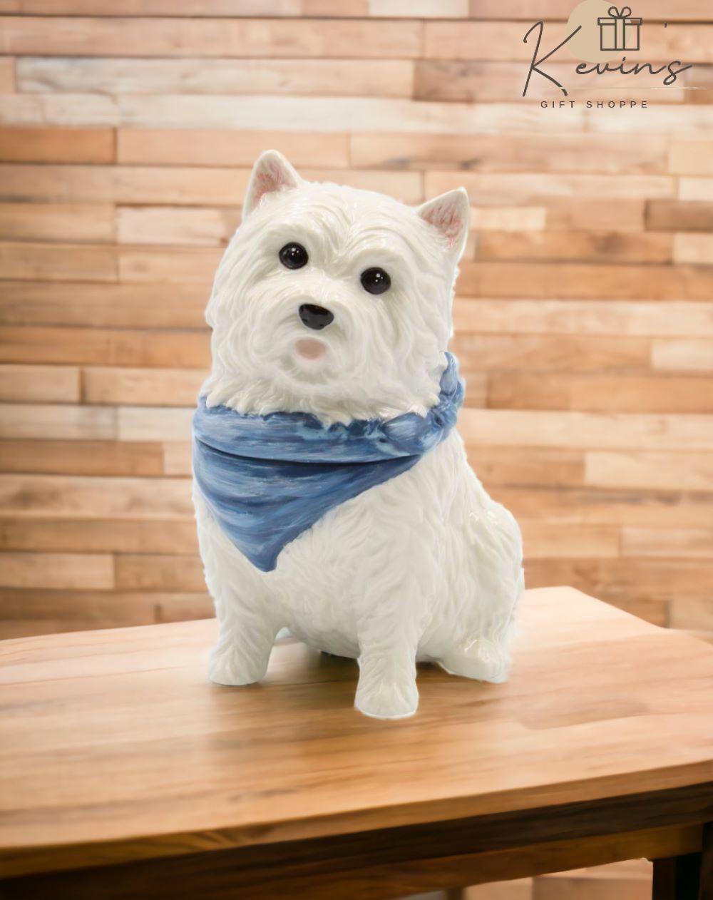 Ceramic West Terrier Dog Cookie Jar, Home D&#xE9;cor, Gift for Her, Gift for Mom, Kitchen D&#xE9;cor, Dog Lover Gift