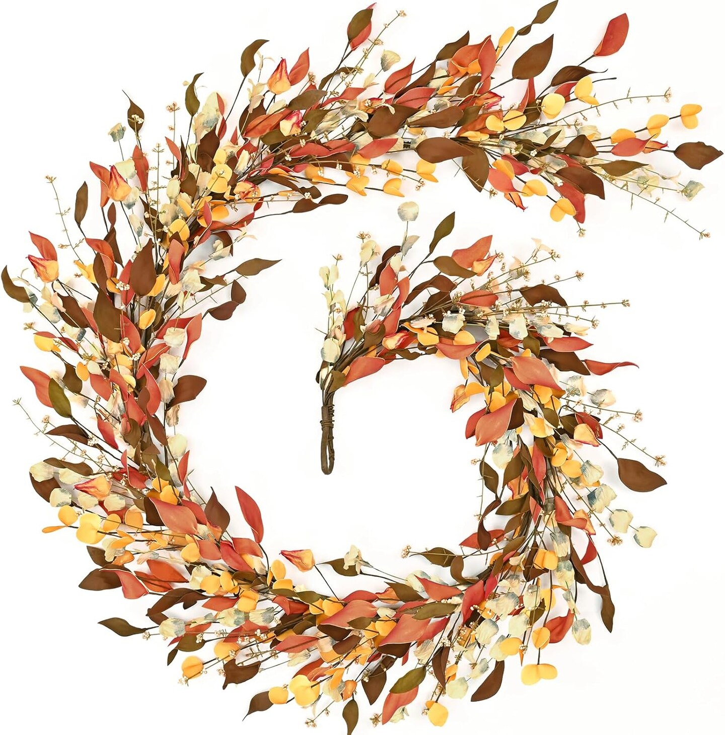 6FT Autumn Eucalyptus Leaves Lighted Garland