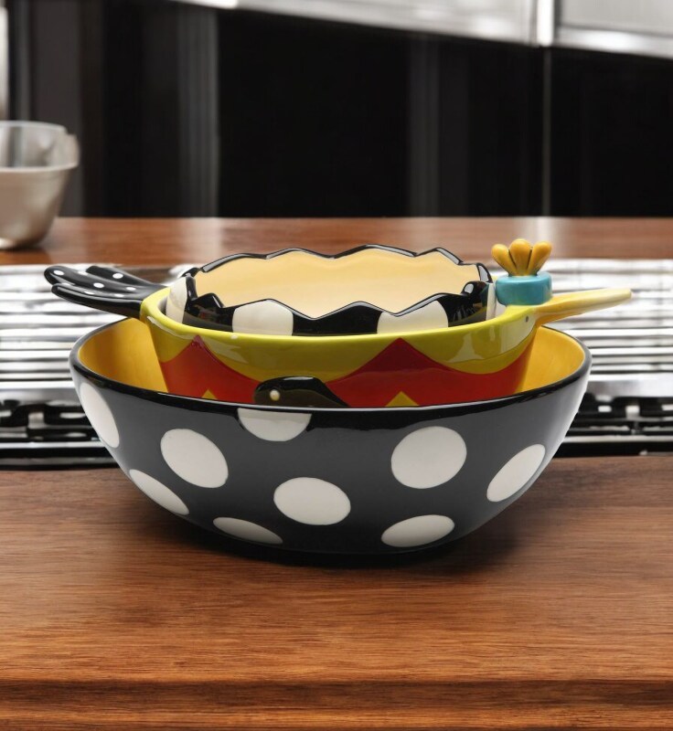 Ceramic Dollymama&#x27;s Set Of 3 Egg &#x26; Bird Shaped Bowl, Kitchen Decor, Gift for Her