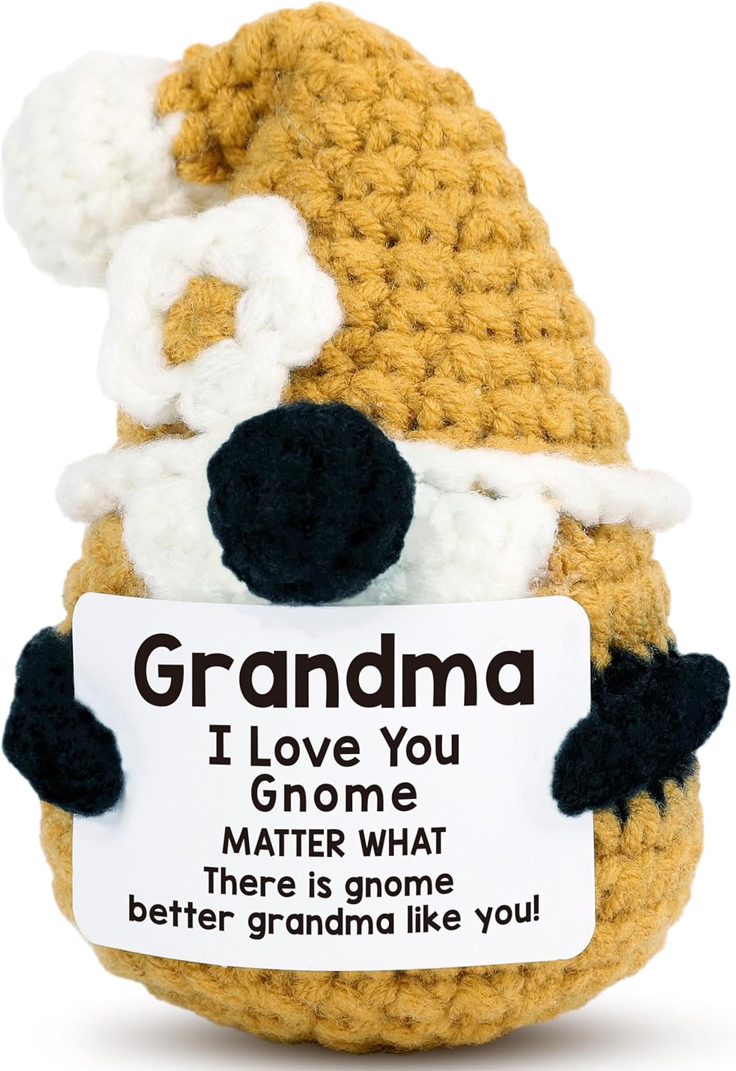 Grandma Gifts – Cute Handmade Crochet Gnomes for Grandma – Birthday, Mother’s Day, Christmas, Thanksgiving, Valentine’s Day Stocking Stuffers – Funny Pocket-Sized Gnome Gift