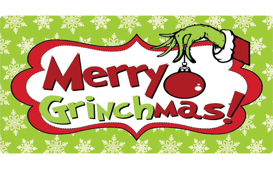 Merry Grinchmas Snowflake Sign