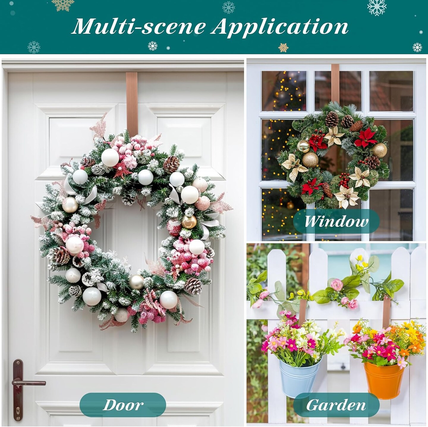 12 Inches Metal Wreath Hanger for Fall Decor,20 Lbs,Wreath Hanger for Front Door