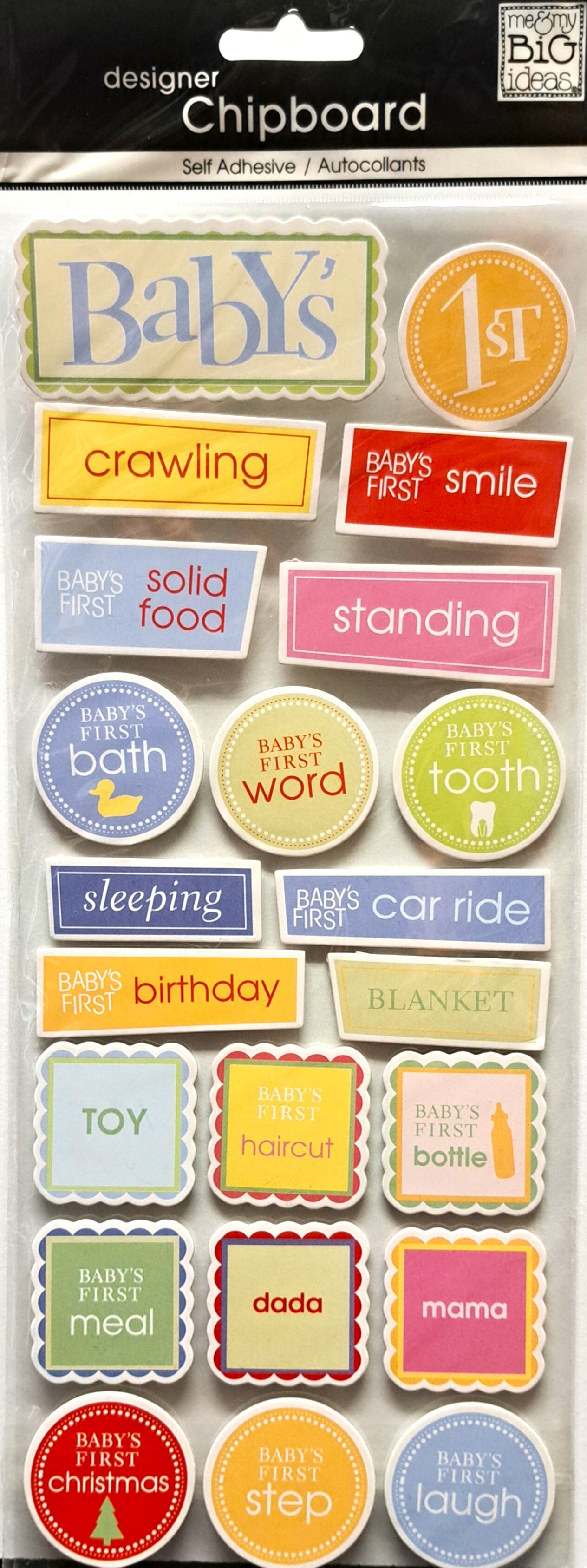 Me &#x26; My Big Ideas Baby&#x27;s Firsts Chipboard Stickers