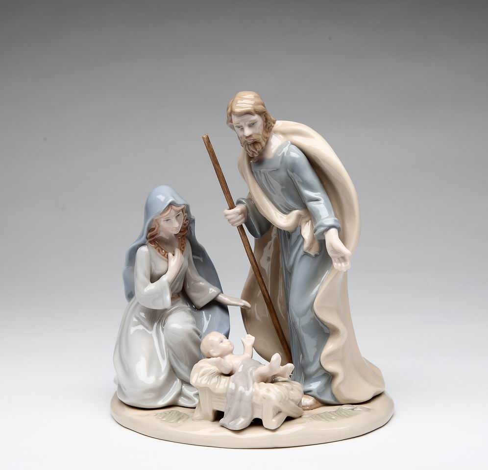 Ceramic Large Holy Family Nativity Figurine, Christmas Décor, Religious Décor, Religious Gift, Church Décor, Baptism Gift, Easter Decor