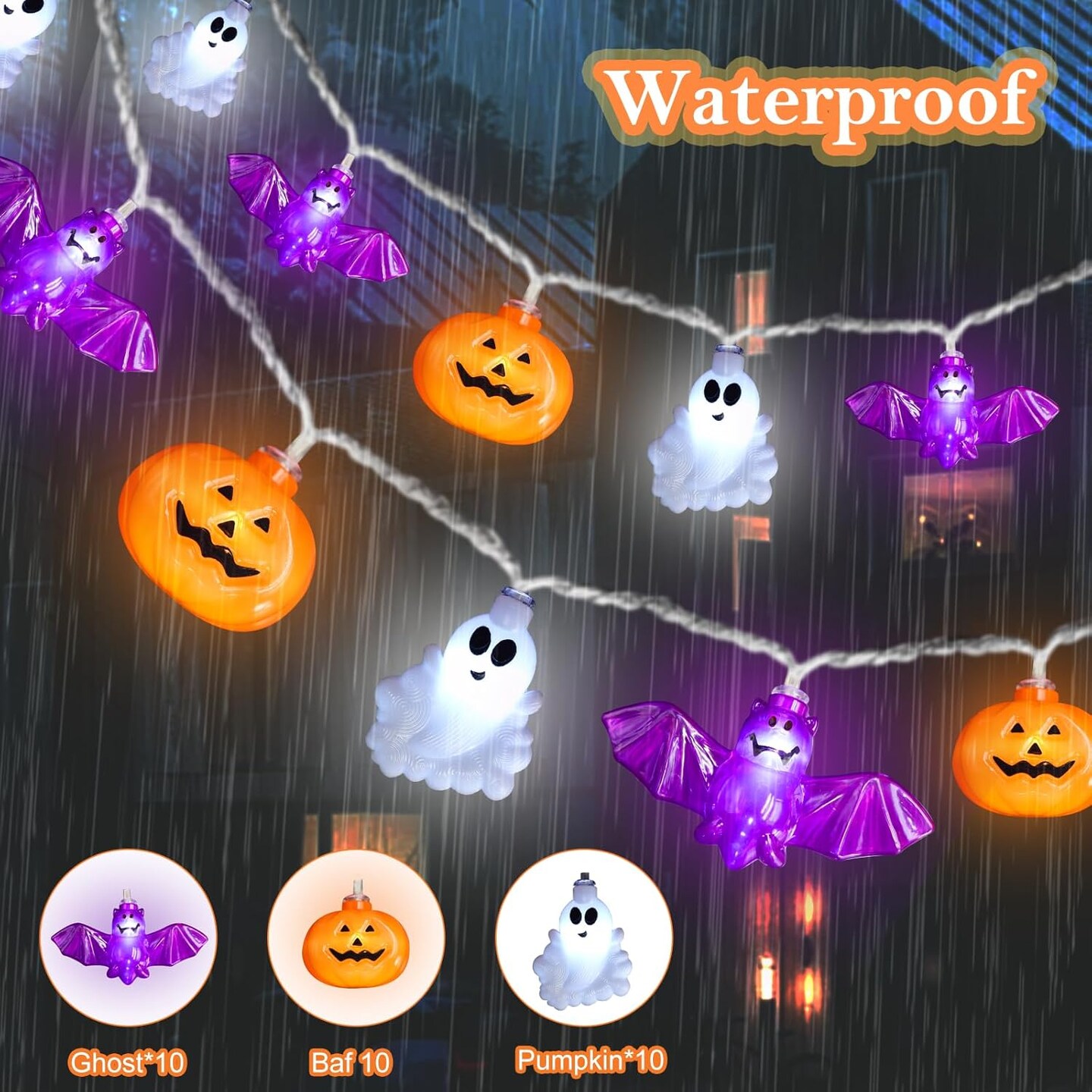 Halloween Lights Decorations, 16.4FT