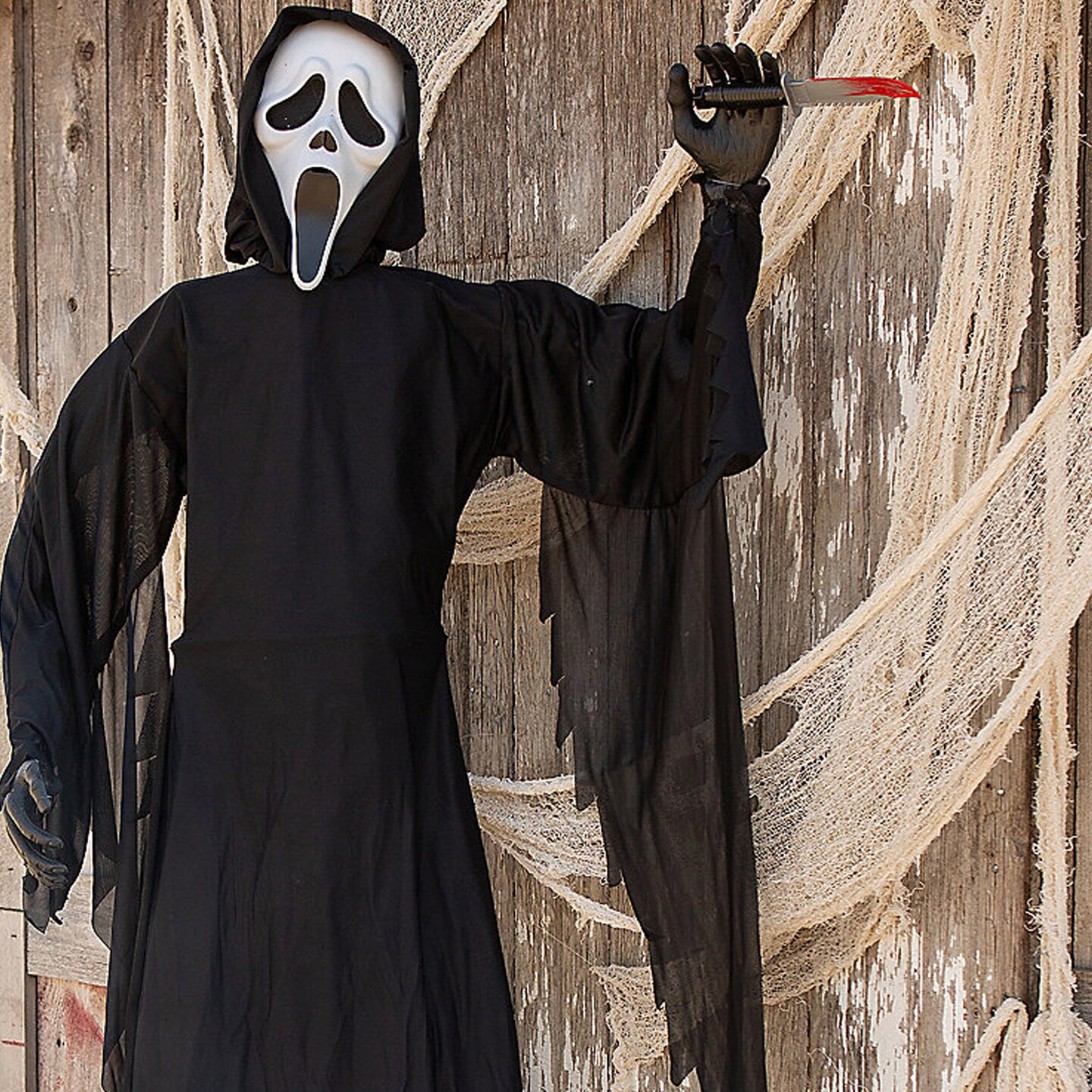 6 Inches Ghost Face Prop with Knife Mini Halloween Decoration