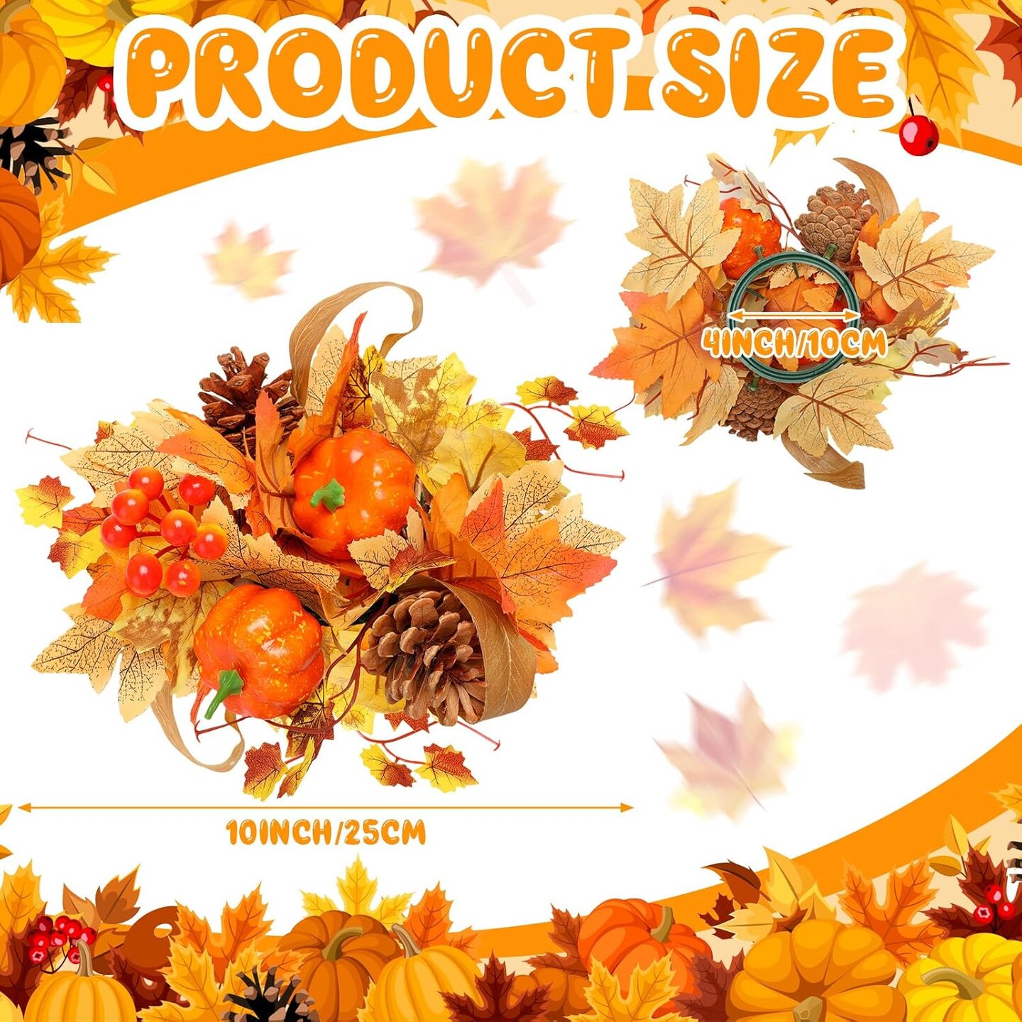 2 Pack Artificial Fall Flowers Centerpiece