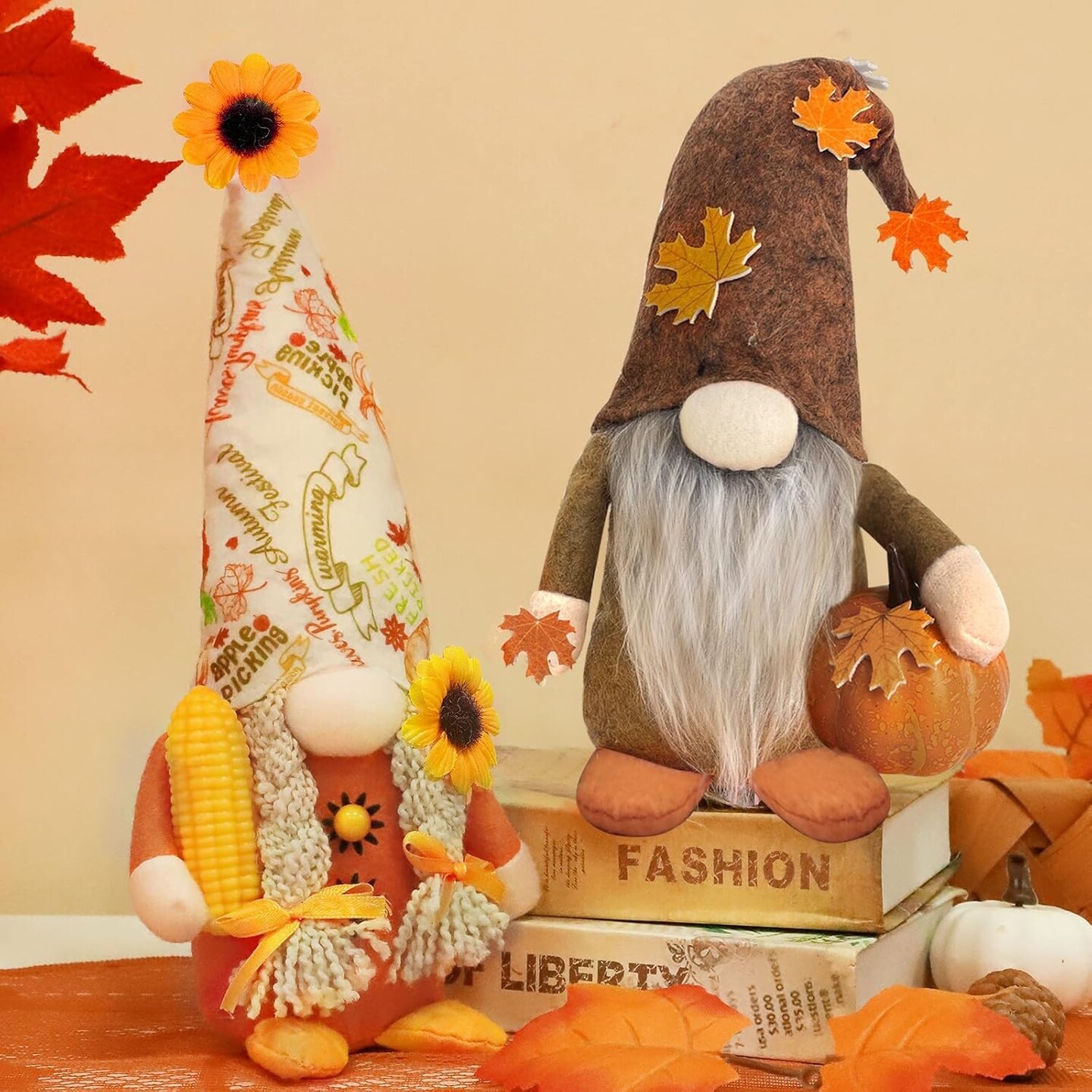 2 Pcs - Fall Gnomes Plush Fall Decorations
