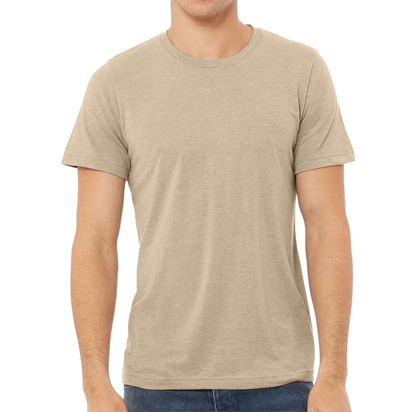 BELLA + CANVAS Adult's Triblend Tee, Crewneck Crafts & Printing Value Shirt