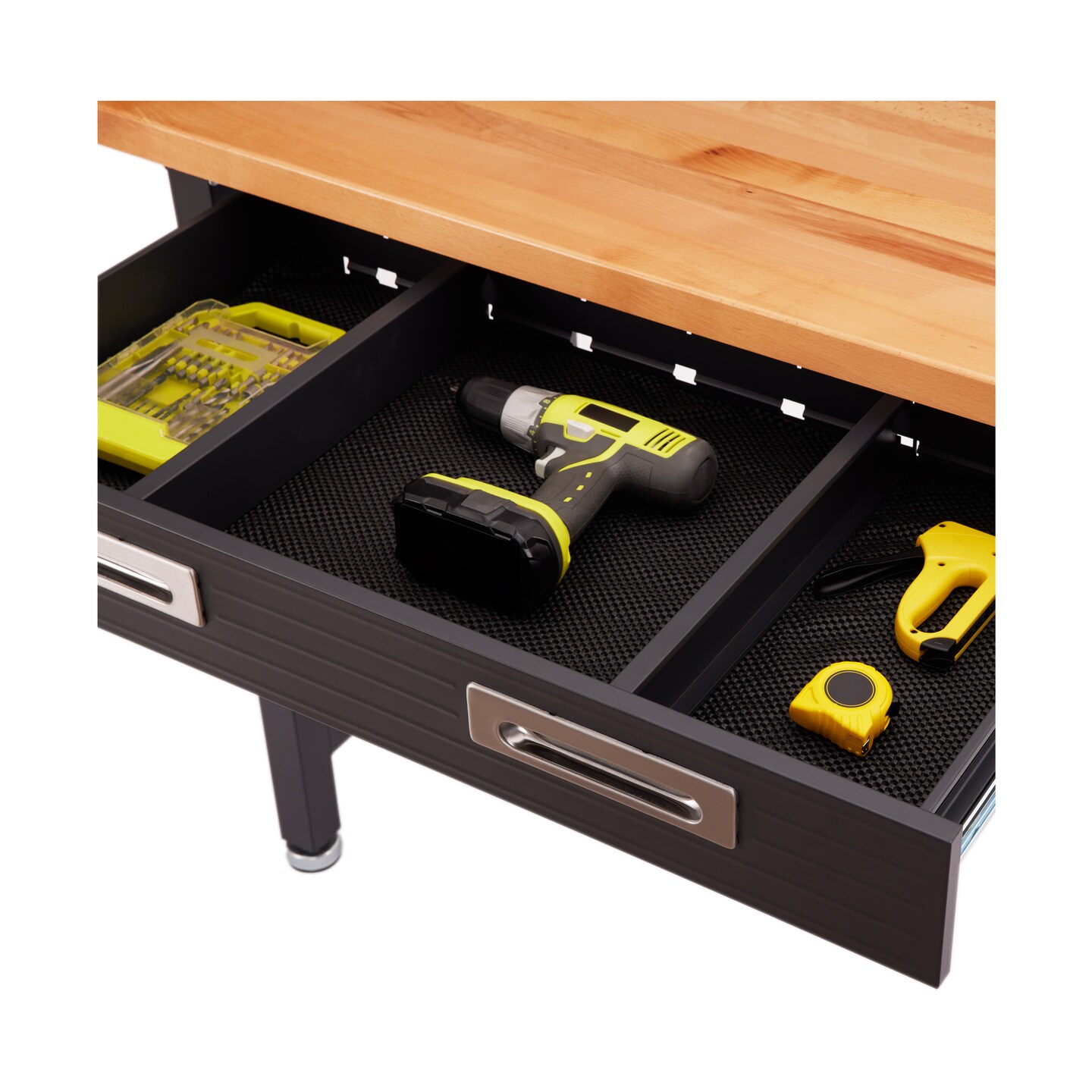 Seville Classics UltraHD Lighted Workcenter w/ Wood Top and Pegboard