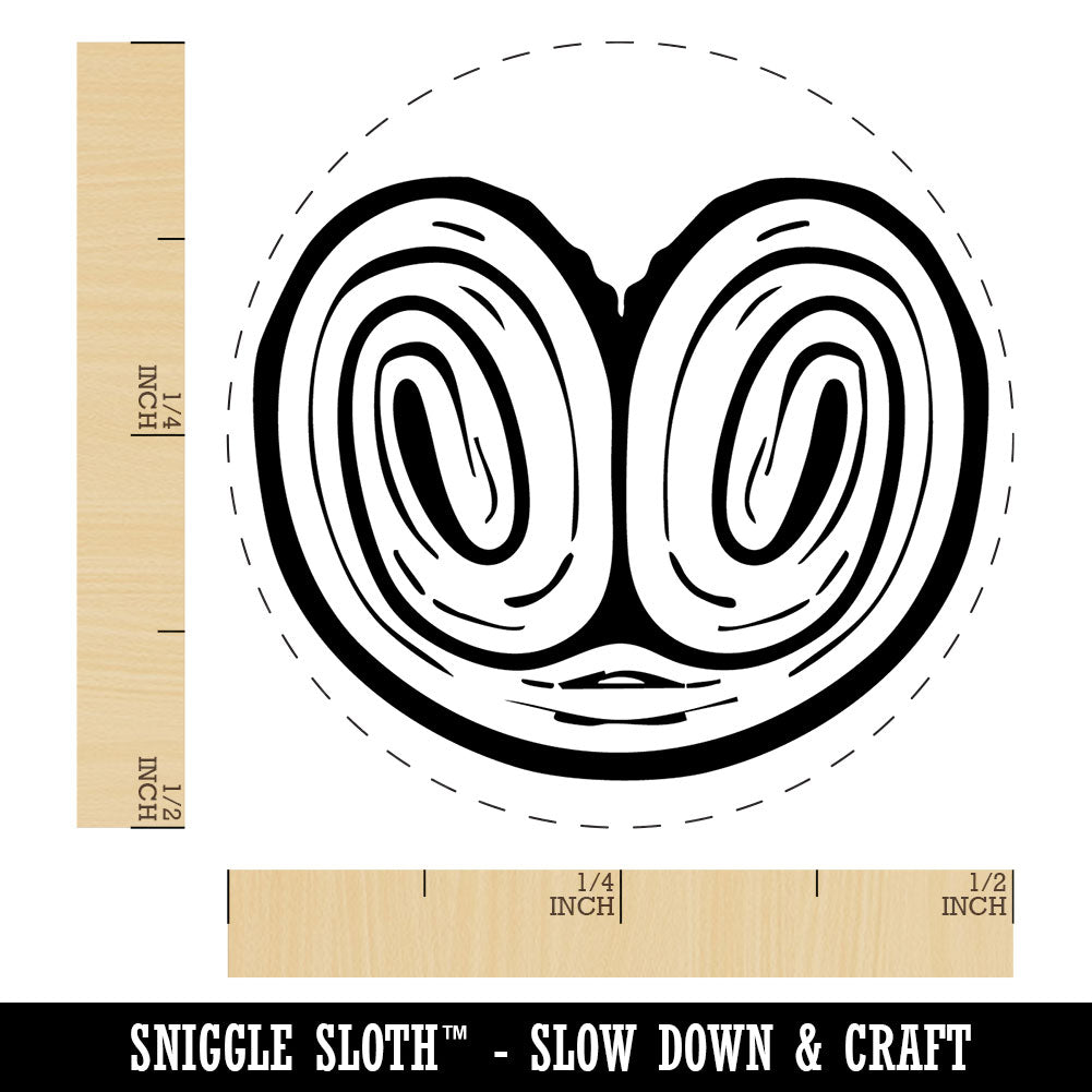 Palmier Palmera French Pastry Cookie Self-Inking Rubber Stamp Crafting Planners