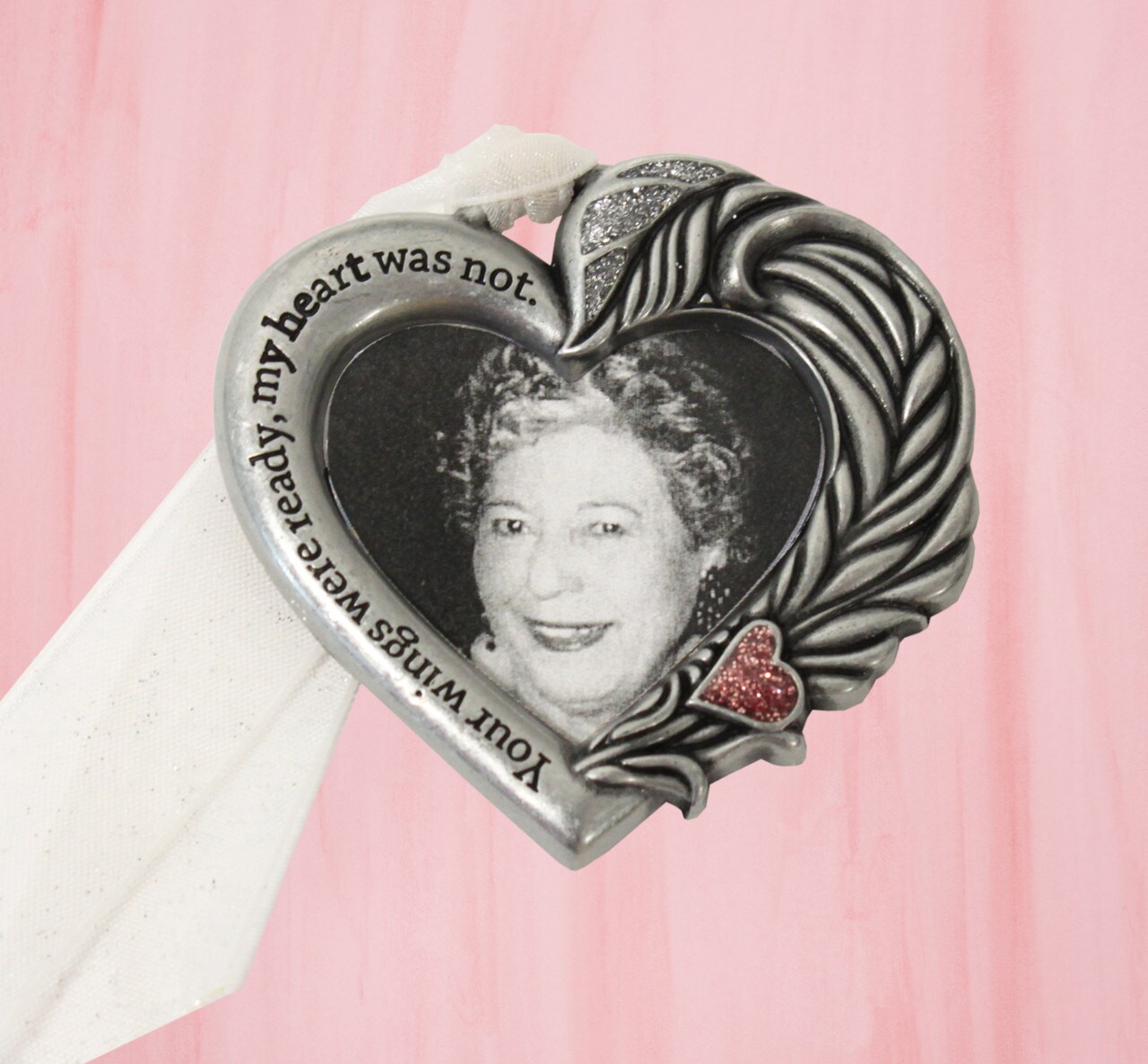 Gloria Duchin Remembrance Heart Frame Pewter Christmas Ornament