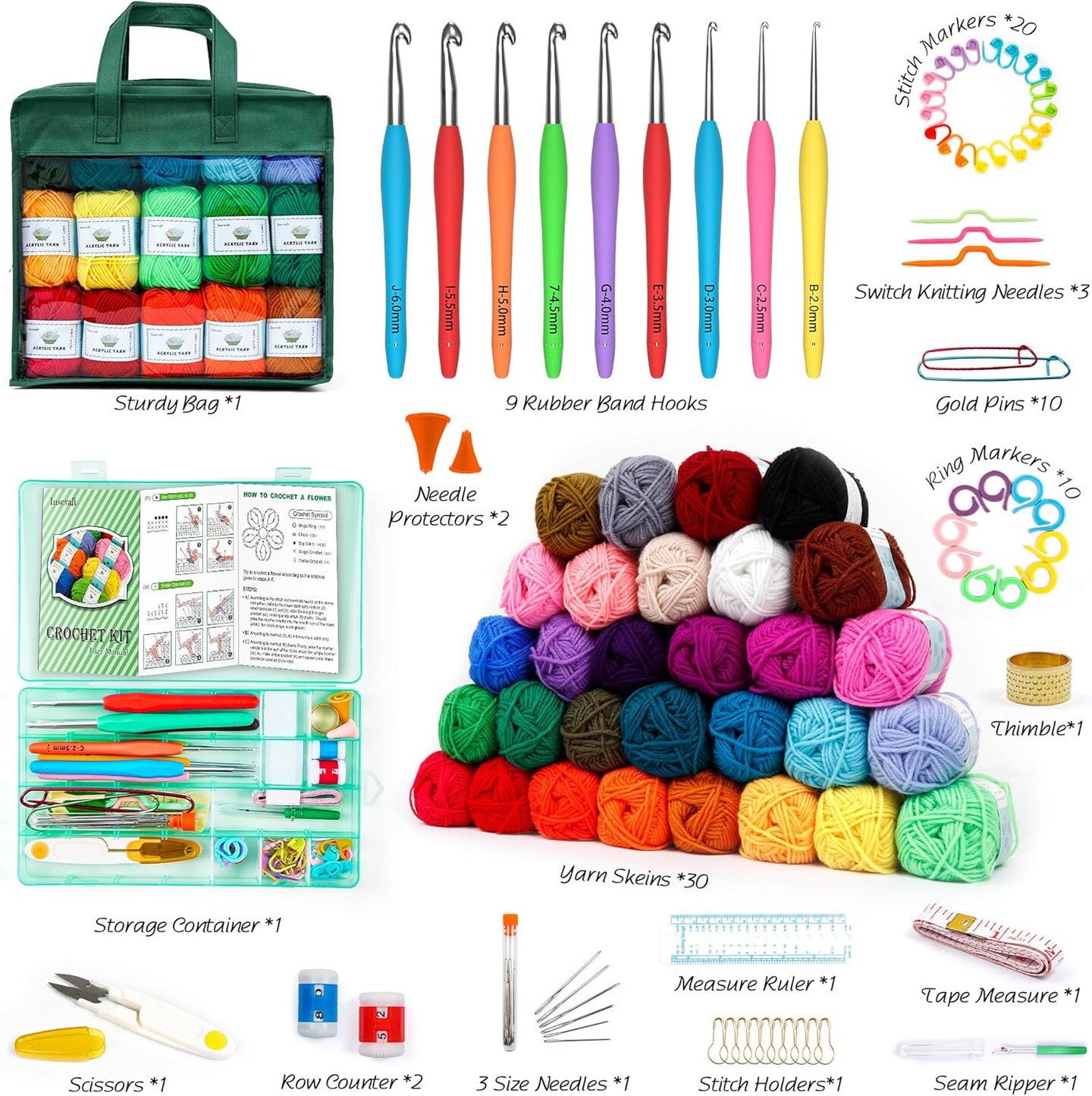 Crochet Yarn Kit for Beginners