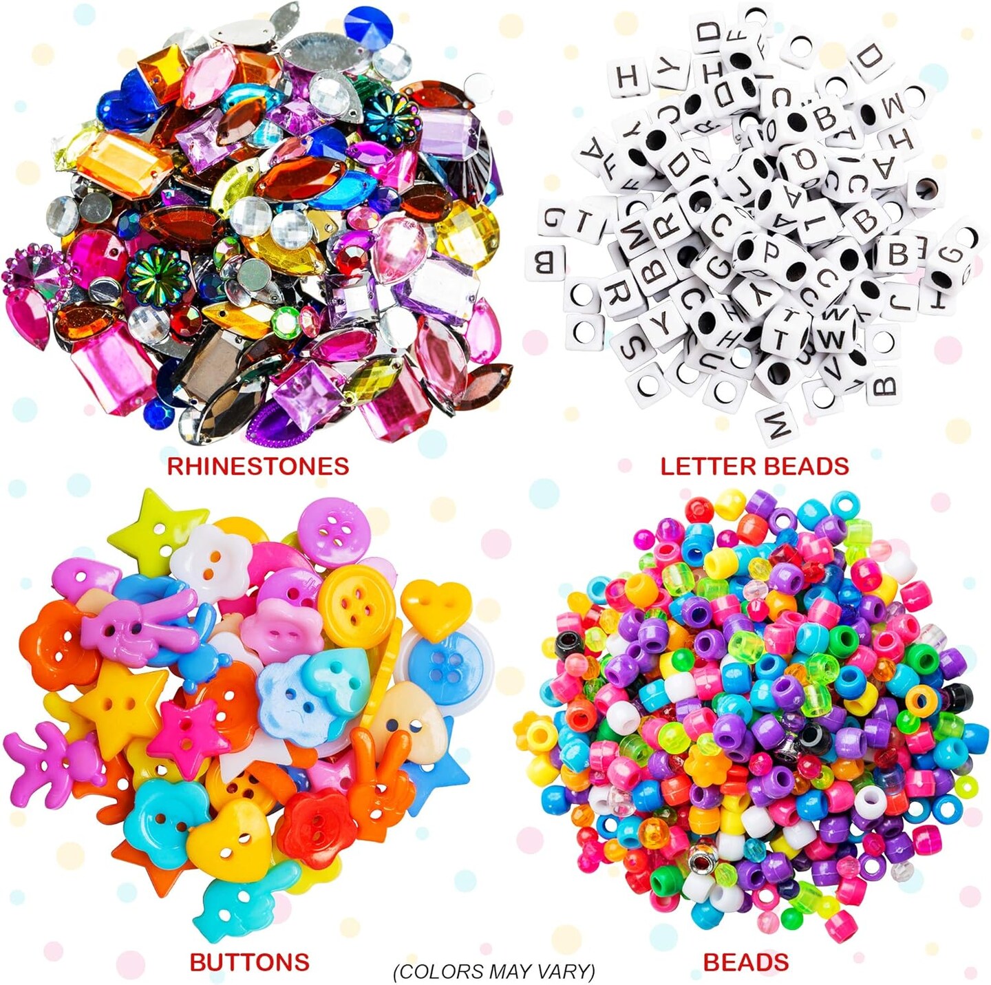 Mega Kids Crafts and Art Supplies Jar Kit - 1000+ Piece Set