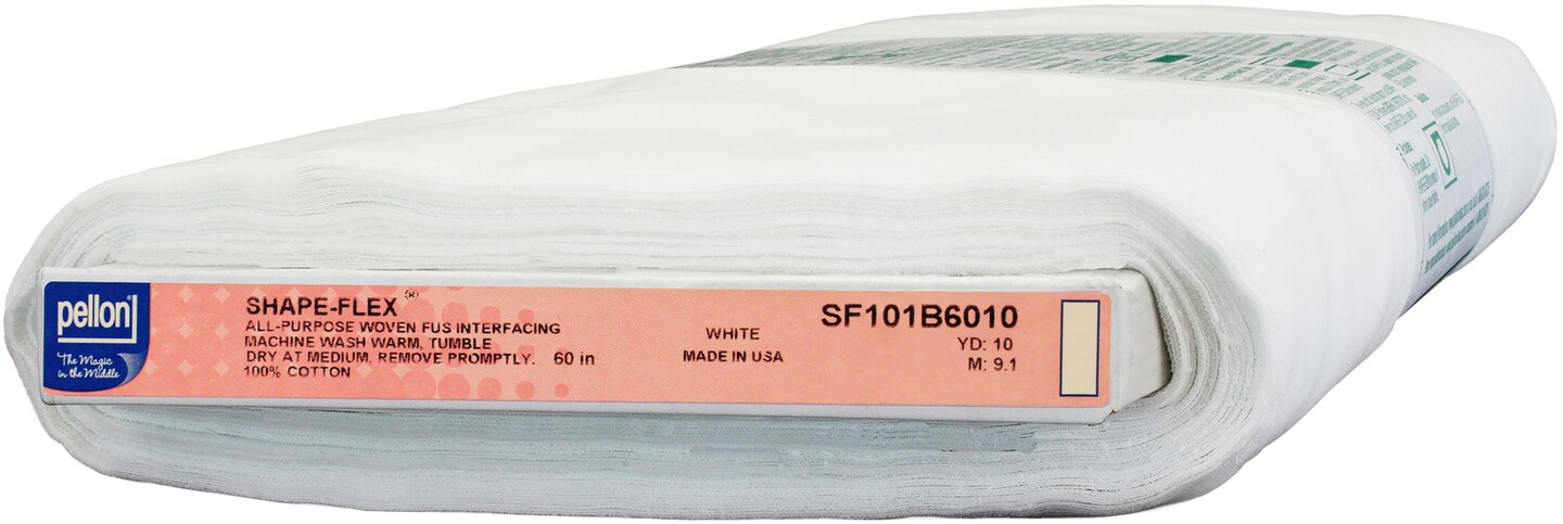Pellon Shape-Flex Woven Fusible Interfacing-White 60&#x22;X10yd