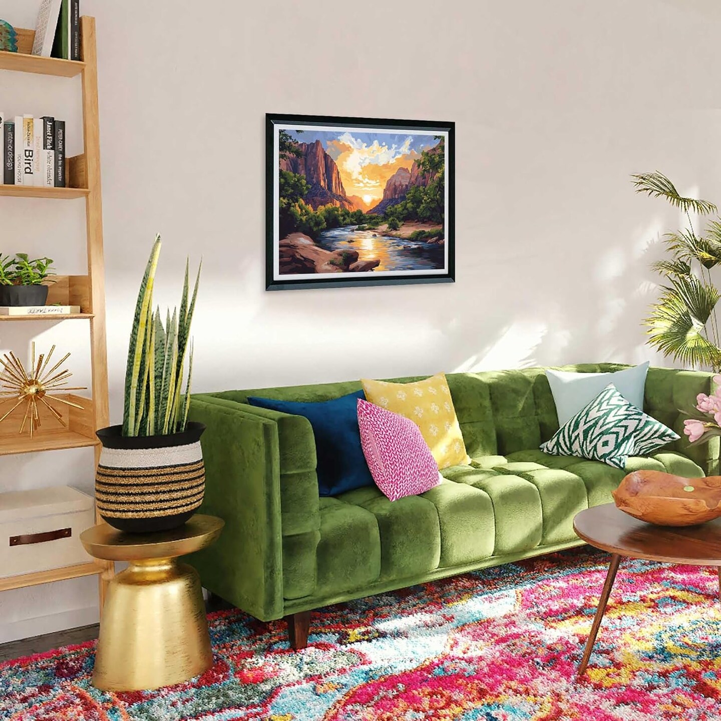 Mountain Lake,Paint by Numbers for Adults (16x20inch, No Frame)