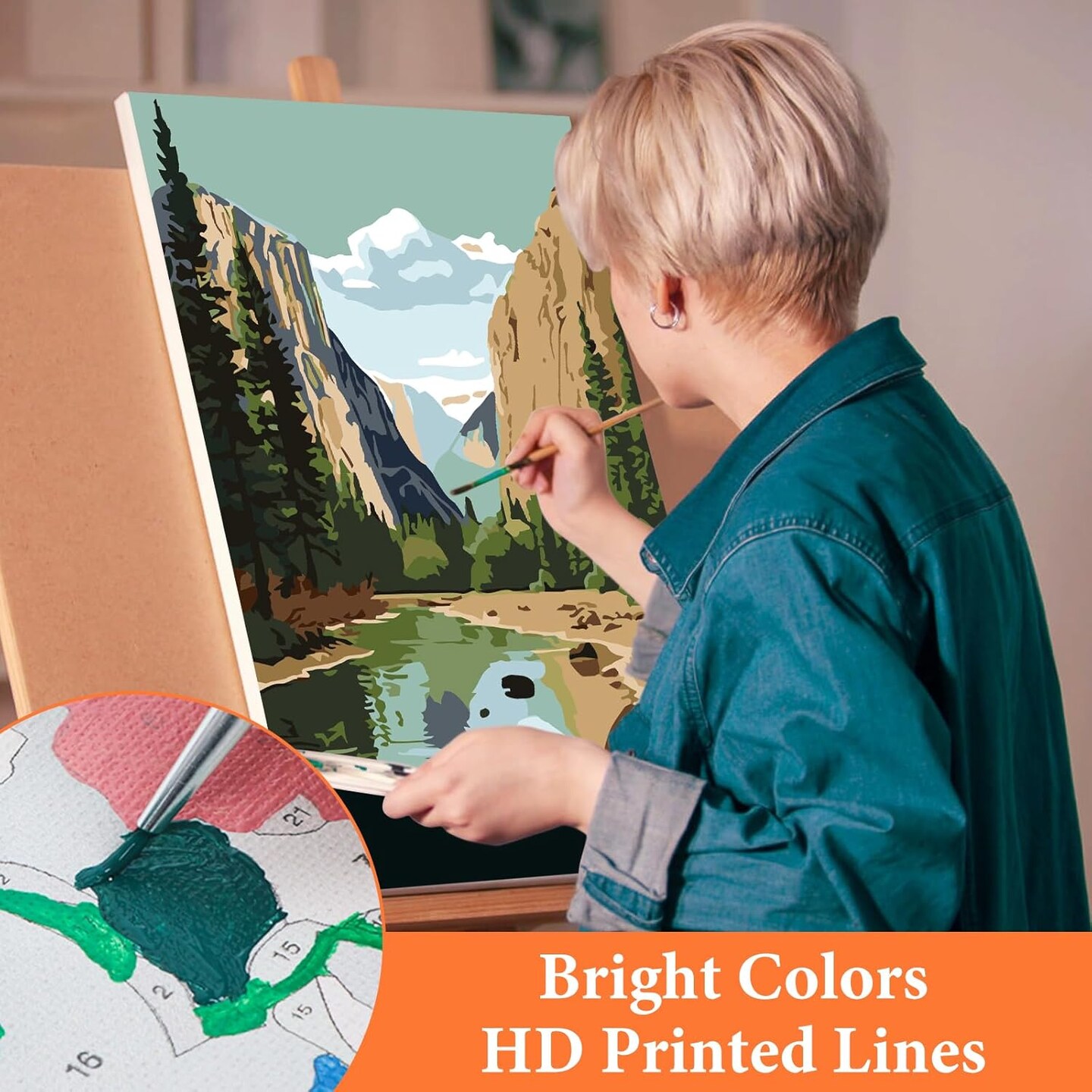 6 Pack,National Park Adult Paint by Number Kits ( 8&#x201D; W x 12&#x201D;L)