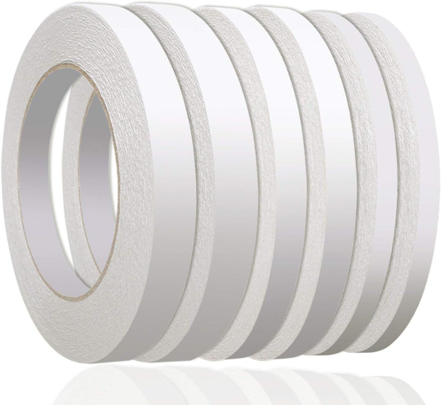 236 Yards Double-Sided Tape – 6 Rolls for Crafts, Scrapbooking, Card Making, Gift Wrapping, DIY, Office & Home Supplies (1/4”, 1/3”, 1/2”)