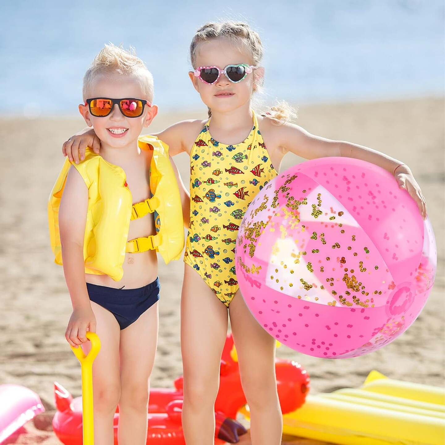 3 Pack 16 Inch Inflatable Beach Balls