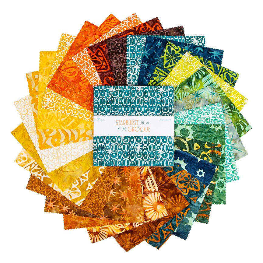 Expressions Batiks Starburst Groove 10" Square Pack (Layer Cake / 10" Stacker) by Riley Blake (10-23578-42)