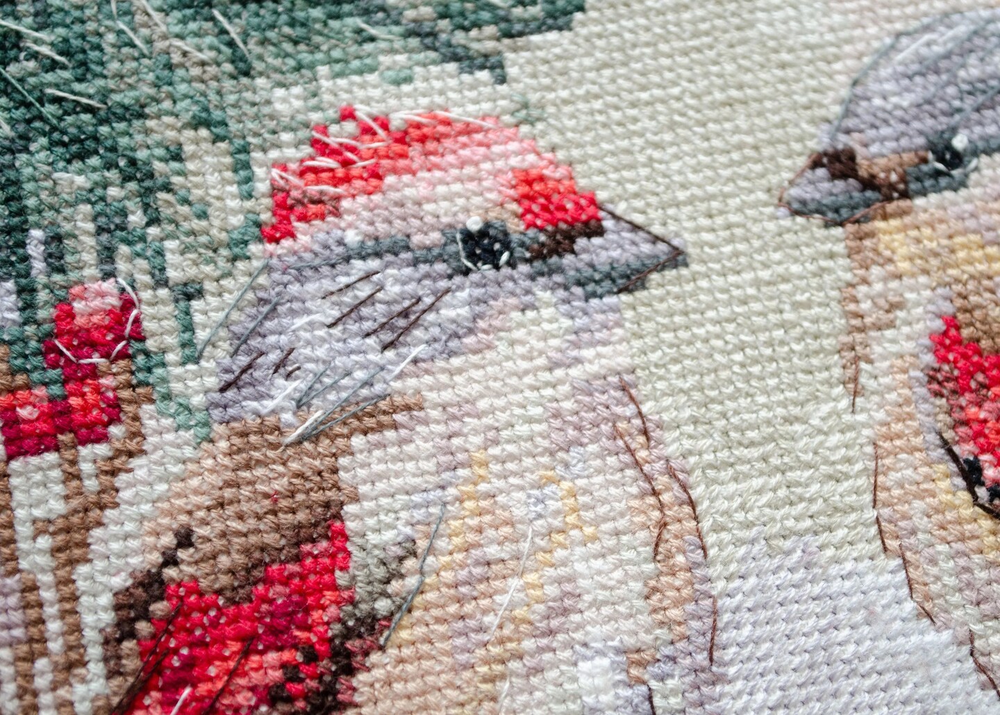 Cross-stitch kit - Chittering about winter