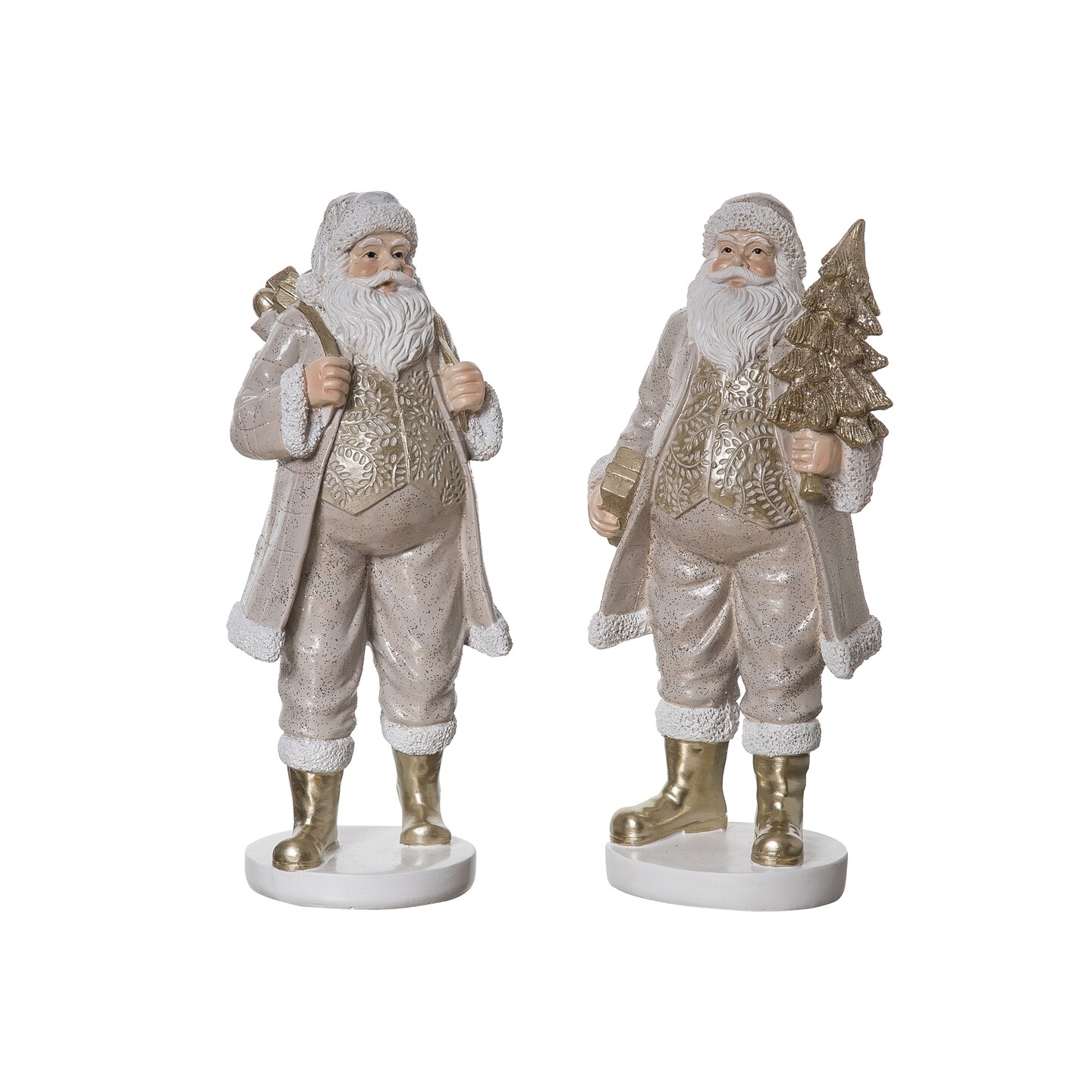 Large Resin Elegant Santa Figurine Set of Two Christmas Decor | Michaels
