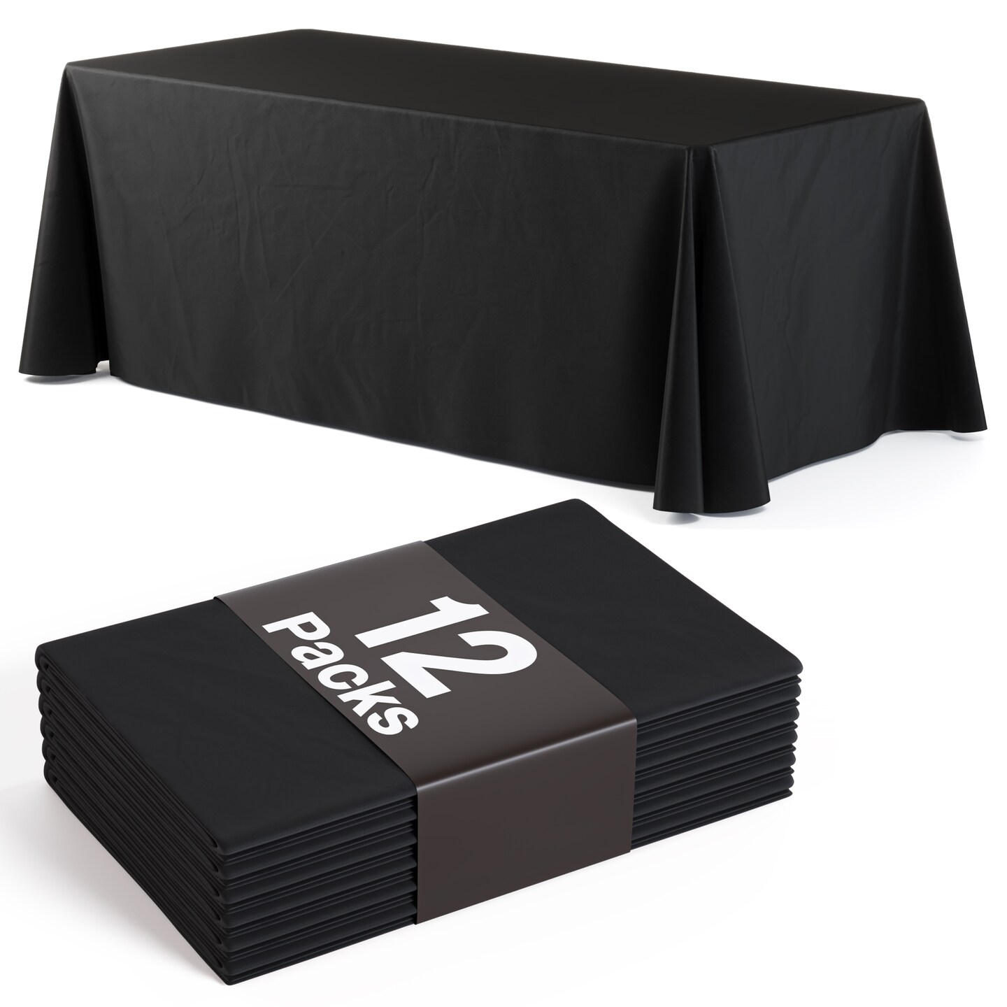 Bulk Pack Plastic Table Cloth 70