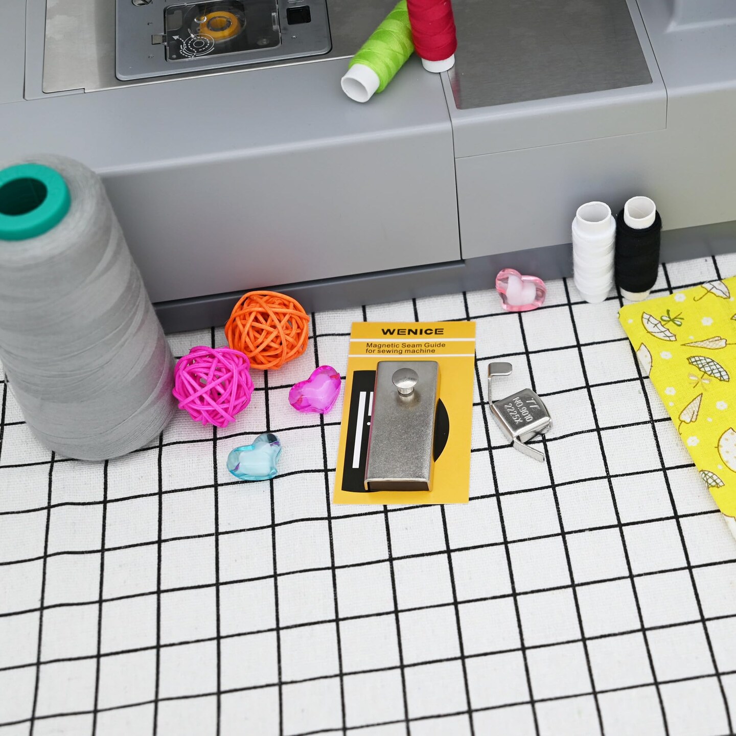 Magnetic Seam Guide for Sewing Machine,Guide Sewing Foot,Hem Guide,WENICE Sewing Machine Accessories 2Pcs