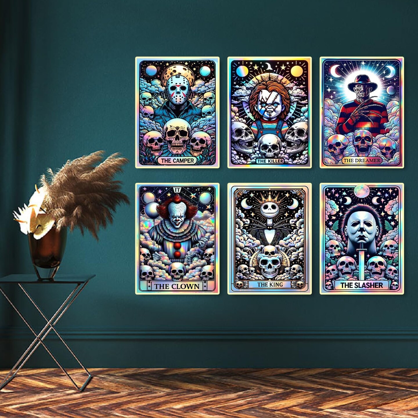 6-Pack Halloween Diamond Painting Kits for Adults – 5D Full Drill DIY Horror Gem Art, Beginner-Friendly Crystal Art Craft, 30×40cm Wall Decor & Holiday Gift