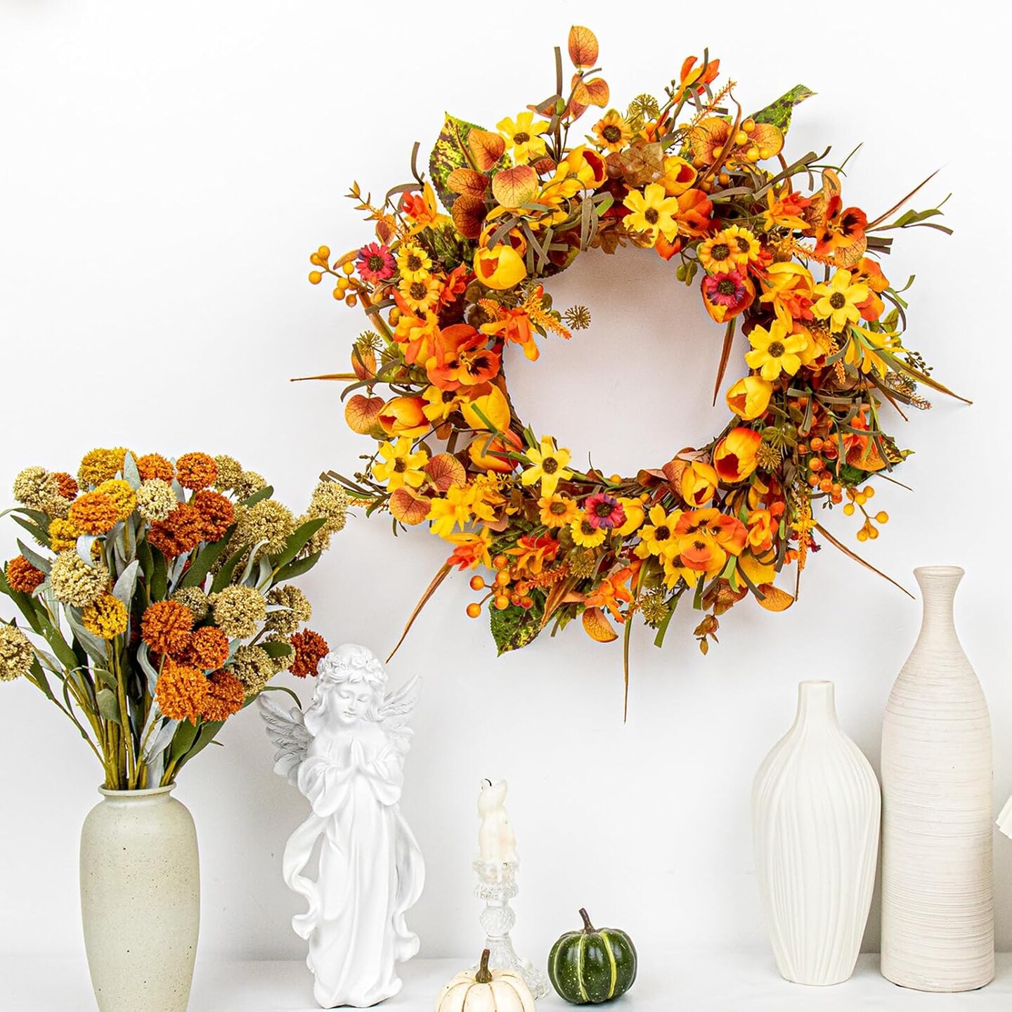 18 Inches Fall Wreaths for Front Door