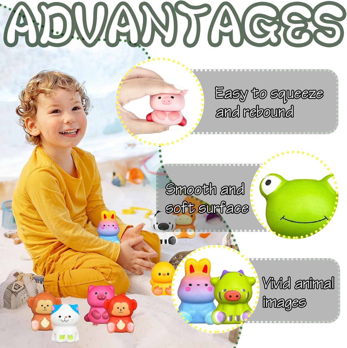 24 Pcs Party Favors Filled with Squishy Toys