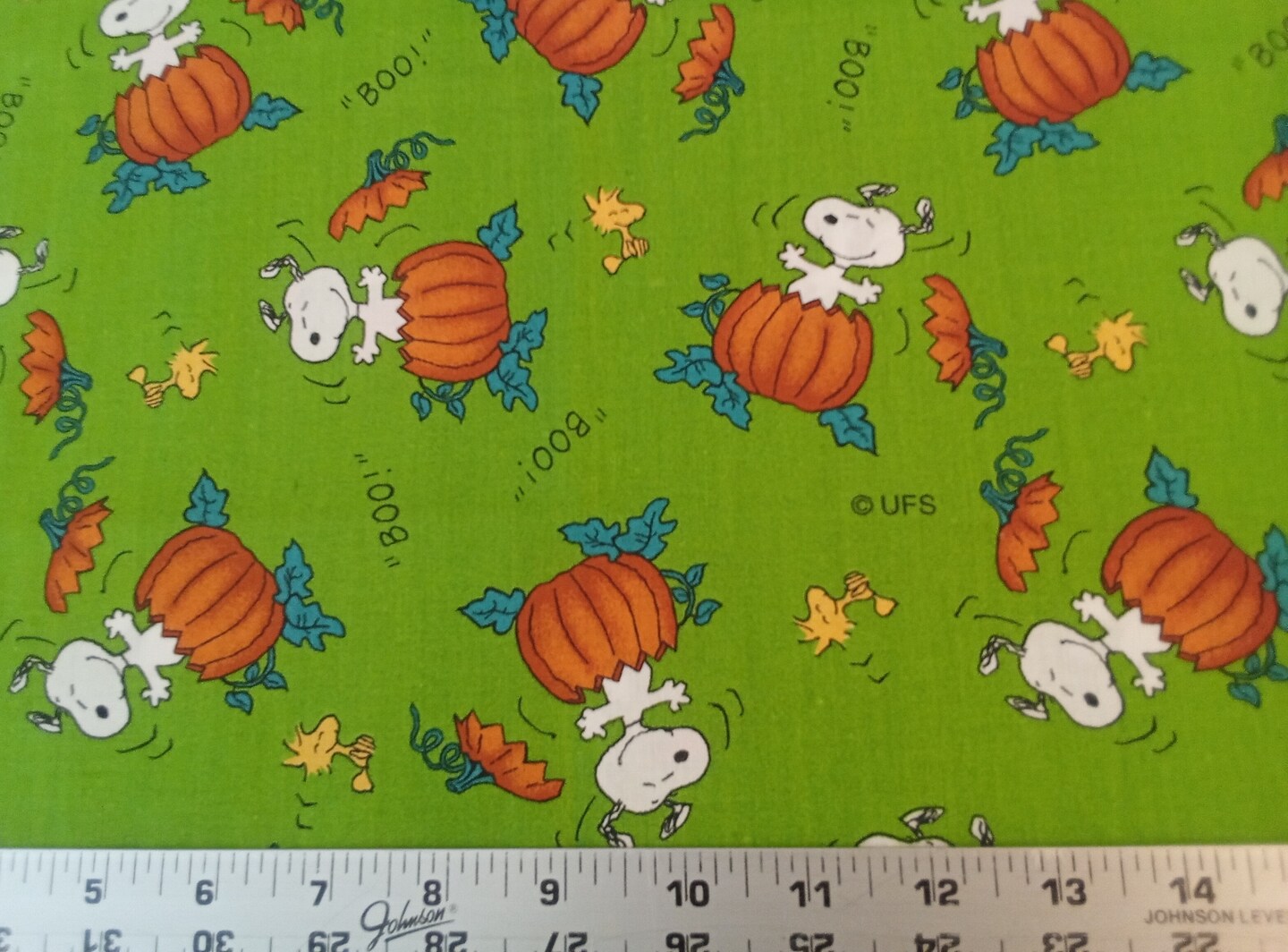 STANDARD HALLOWEEN PILLOWCASE - SNOOPY PUMPKIN GREEN