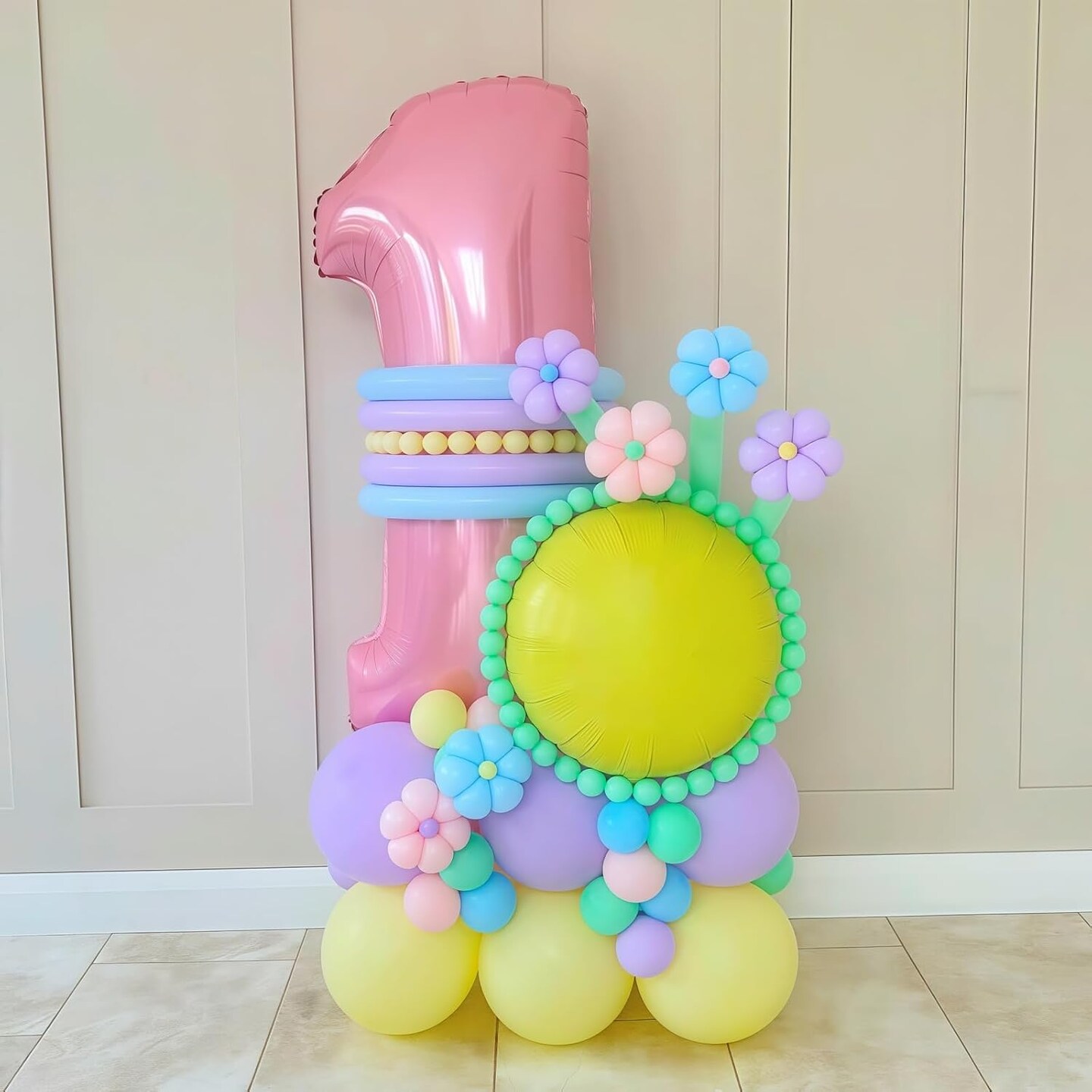 Pastel Pink 10 Balloon Number,40 Inch Light Pink 10 Balloons Large