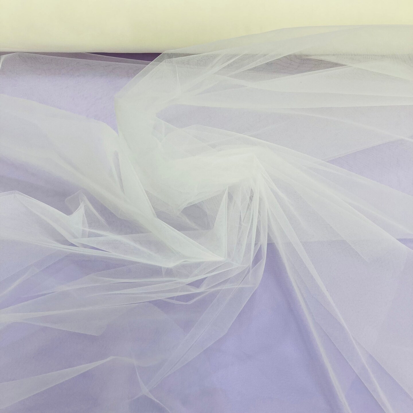1 Yard Tulle/Net Bridal Veil Mesh Fabric 120&#x22; Wide, 100% Nylon Extra-Wide Soft Tulle for Wedding Veils, Gowns &#x26; Special Occasion Wear