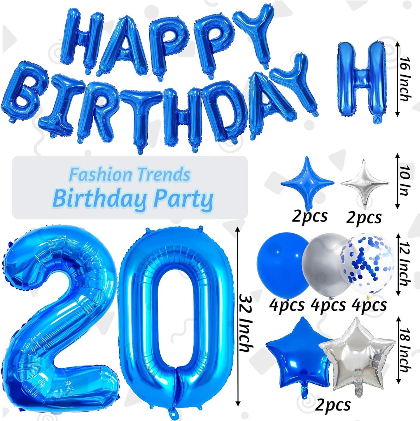 32 Inch 20 Balloon Numbers