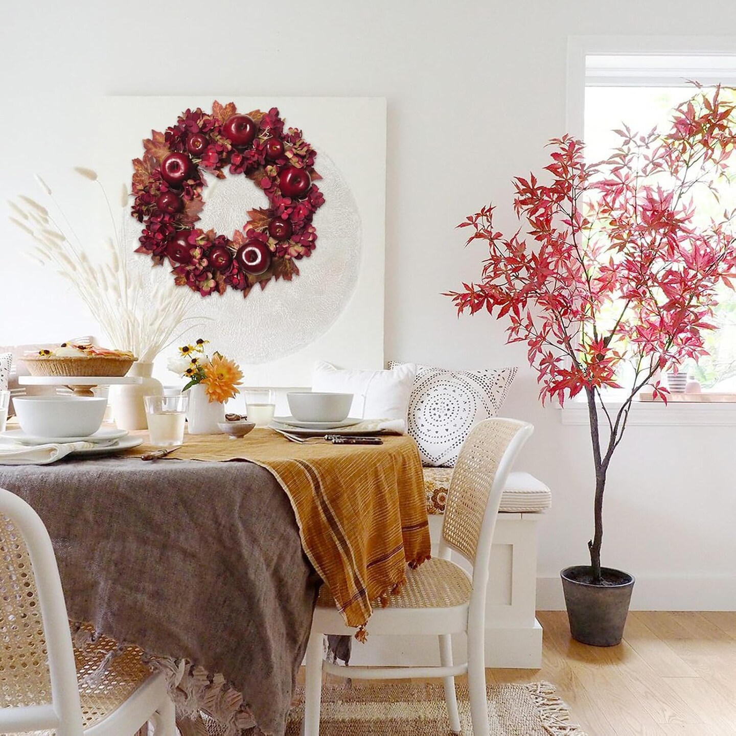Apples Hydrangea Fall Leaves - Fall Wreaths