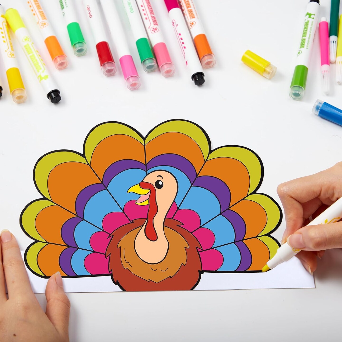 24 Pcs Thanksgiving Coloring Headbands