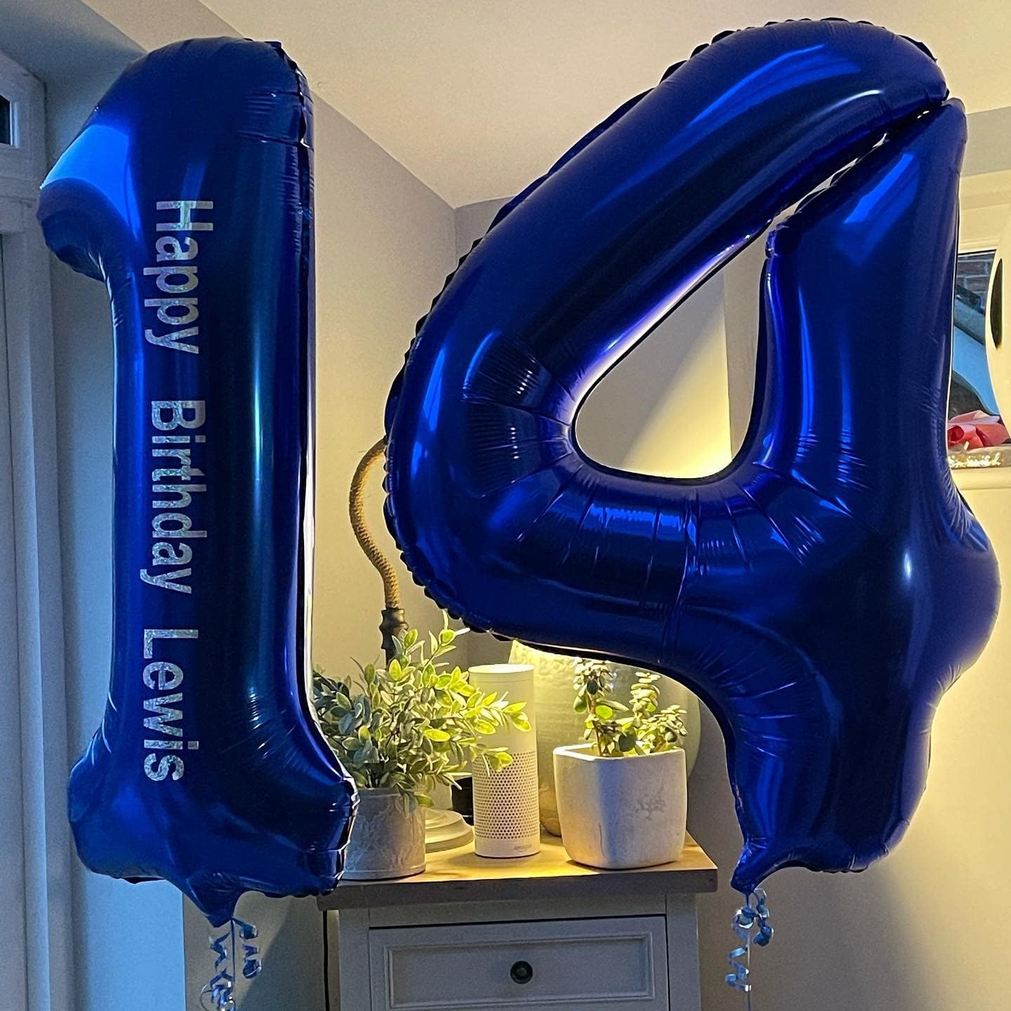 40 Inch Navy Blue 14 Number Balloons -Navy Blue 14