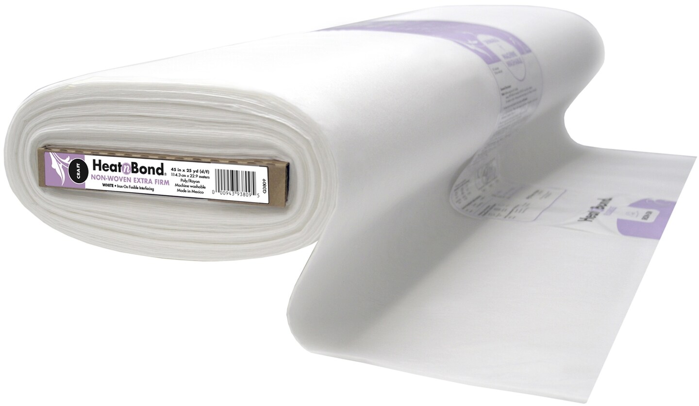 HeatnBond Non-Woven Craft Fusible Extra Firm Bolt-White 45"X25yd