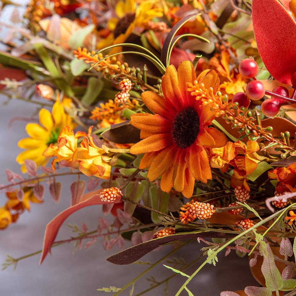 Artificial Fall Wreath Large Autumn Wreath