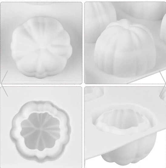 Pumpkin Shape Silicone Mold 6 Cavity
