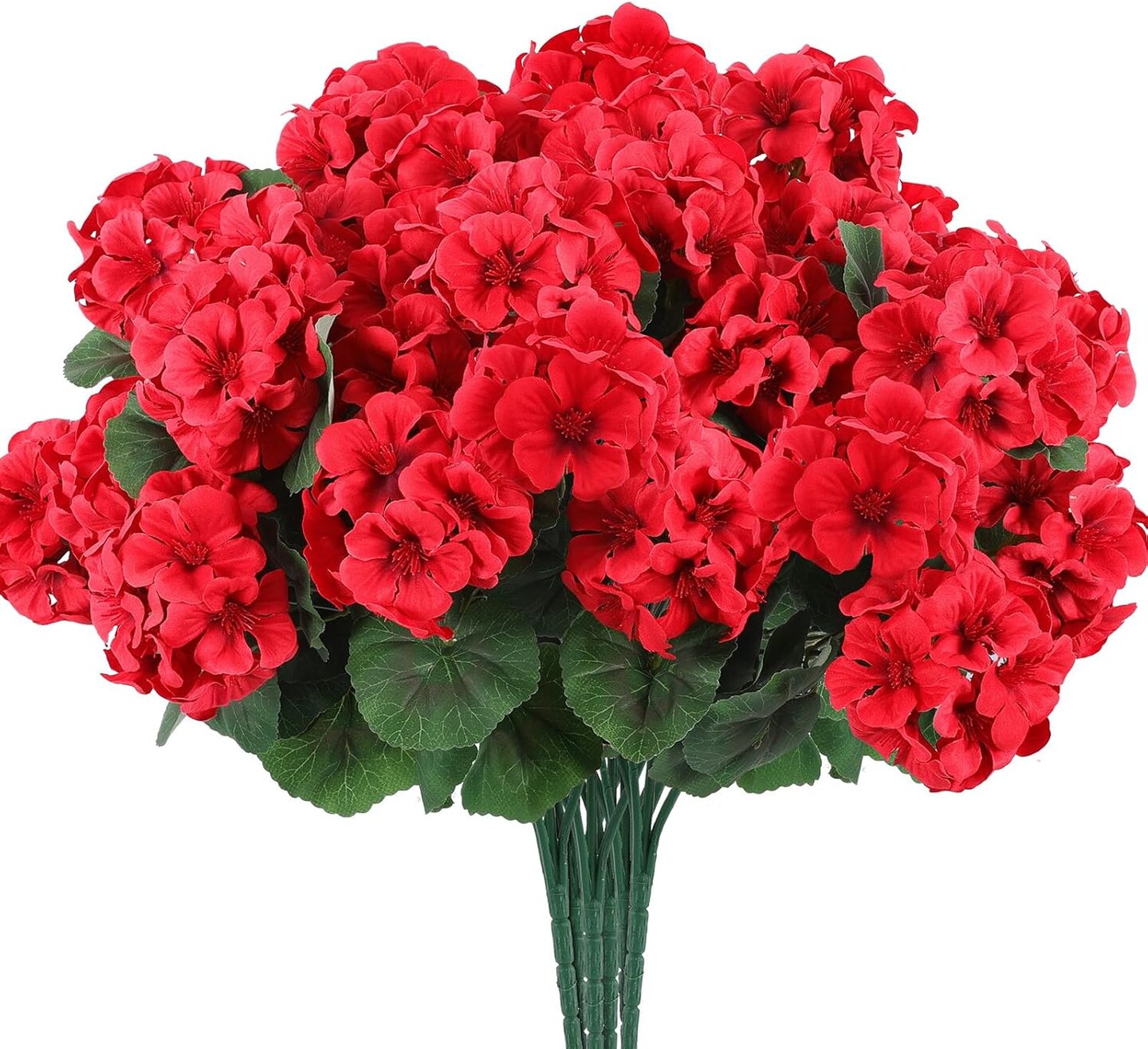 2 Set Artificial Flowers with Hanging Basket (Red) 14"D x 3"W x 4"H