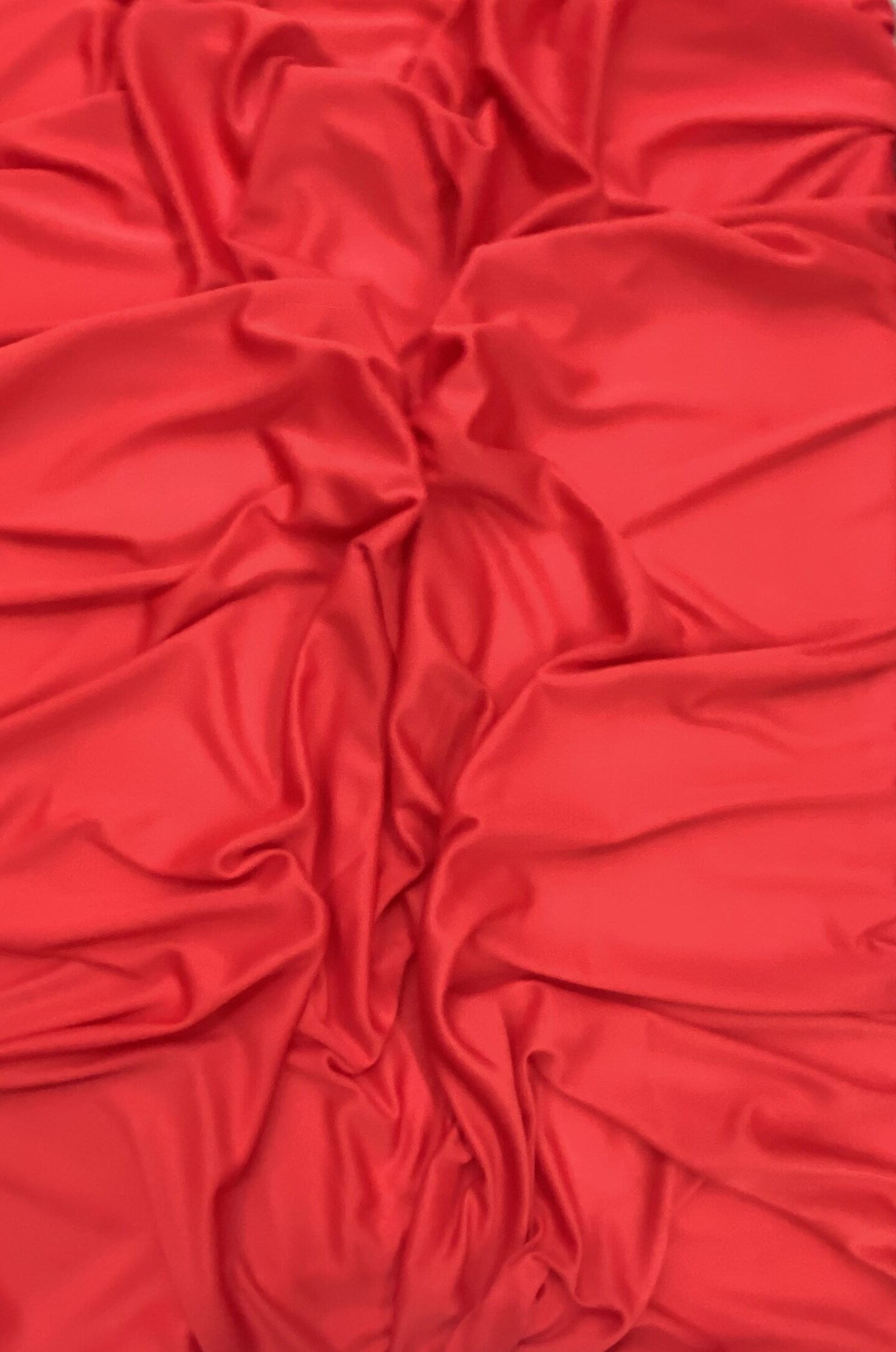 1 Yard Lightweight Red Matte Stretch Lining Fabric for Dresses, Costumes, and Sewing Projects 60″ wide