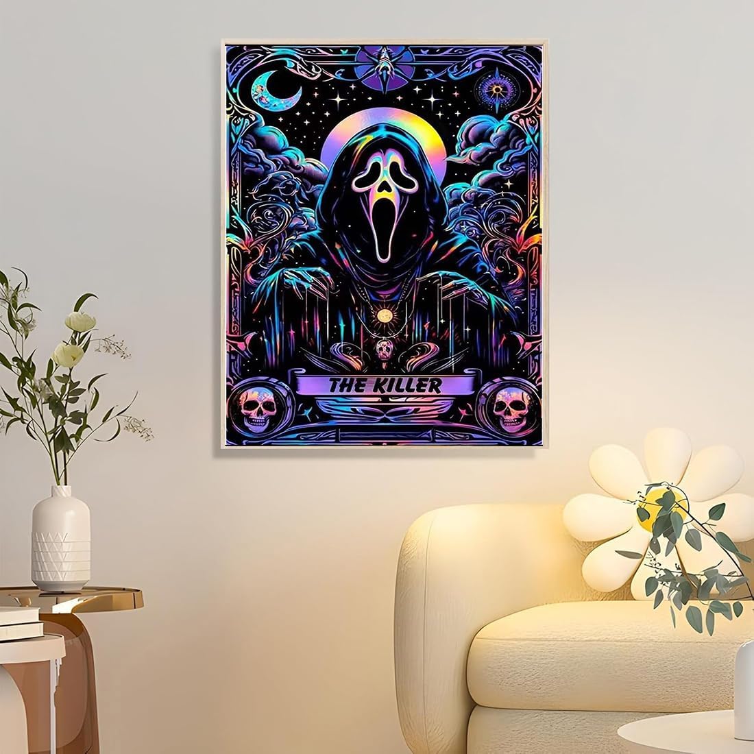 Halloween Diamond Painting Kit for Adults – 5D Full Drill DIY Gem Art, Round Diamond Dots, Beginner-Friendly, 12×16 Inch Wall Decor (329)