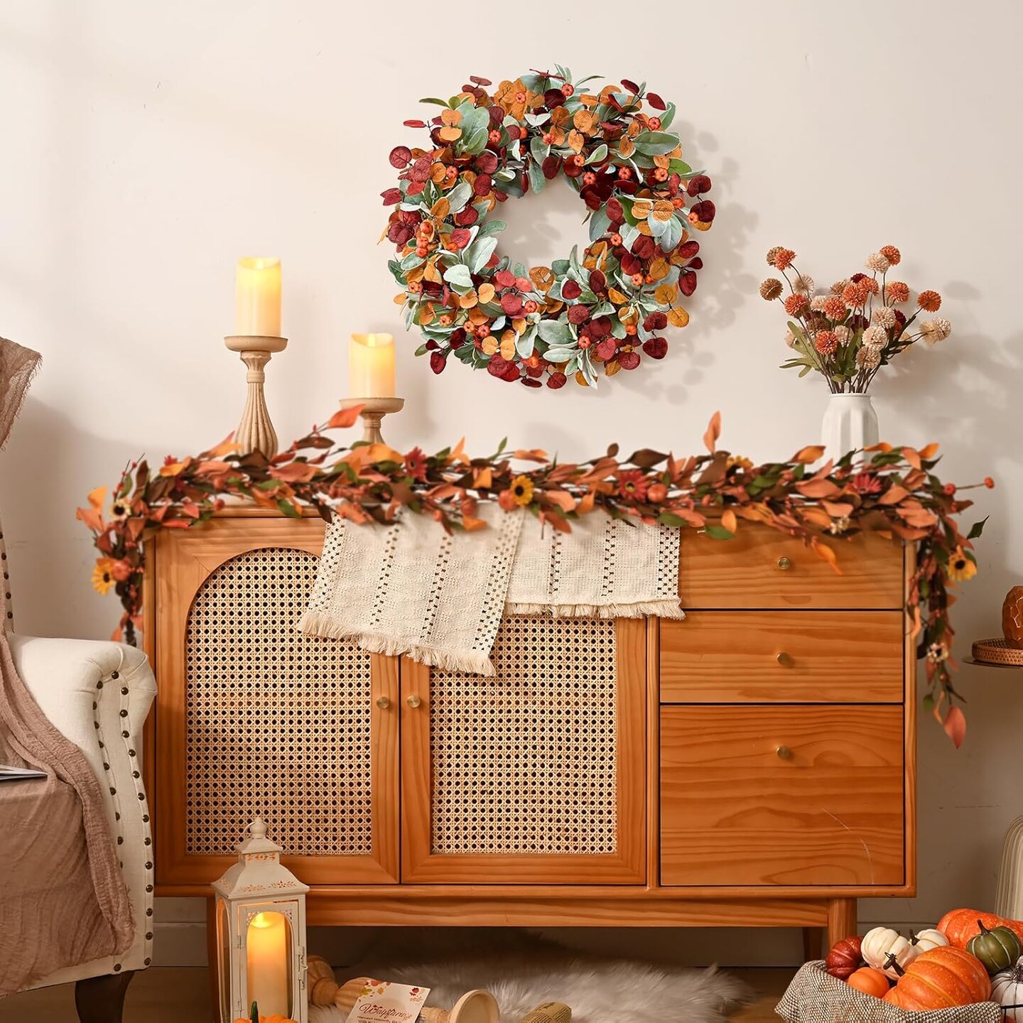 22 in Fall Wreaths for Front Door