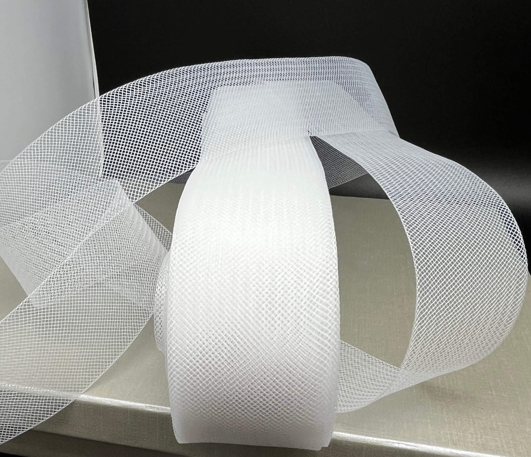 1 Yard Nylon Horsehair Trim 2&#x22; Wide Stiff Crinoline Braid for Costumes &#x26; Formal Wear